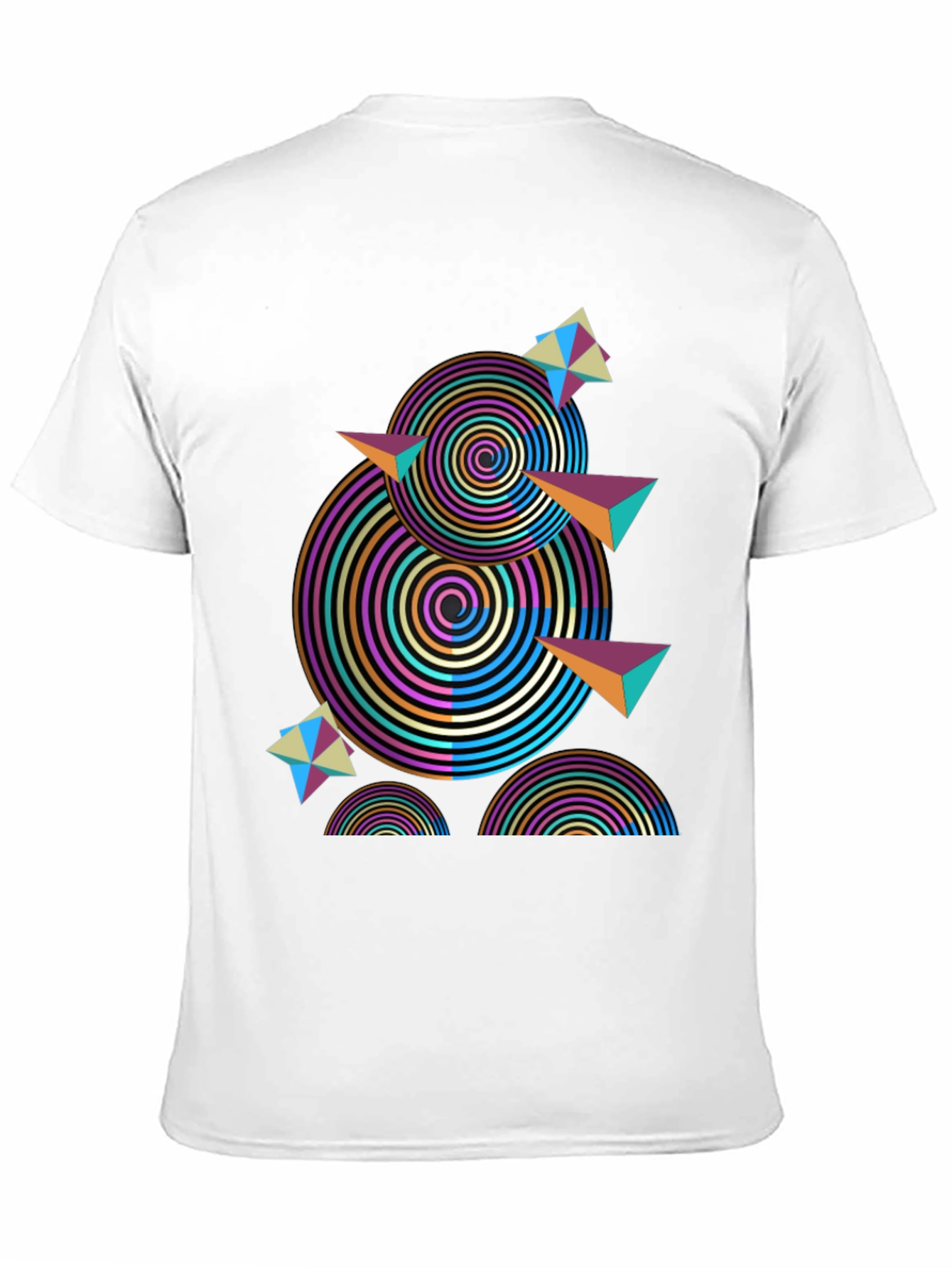 Abstract Geometric Black T-Shirt