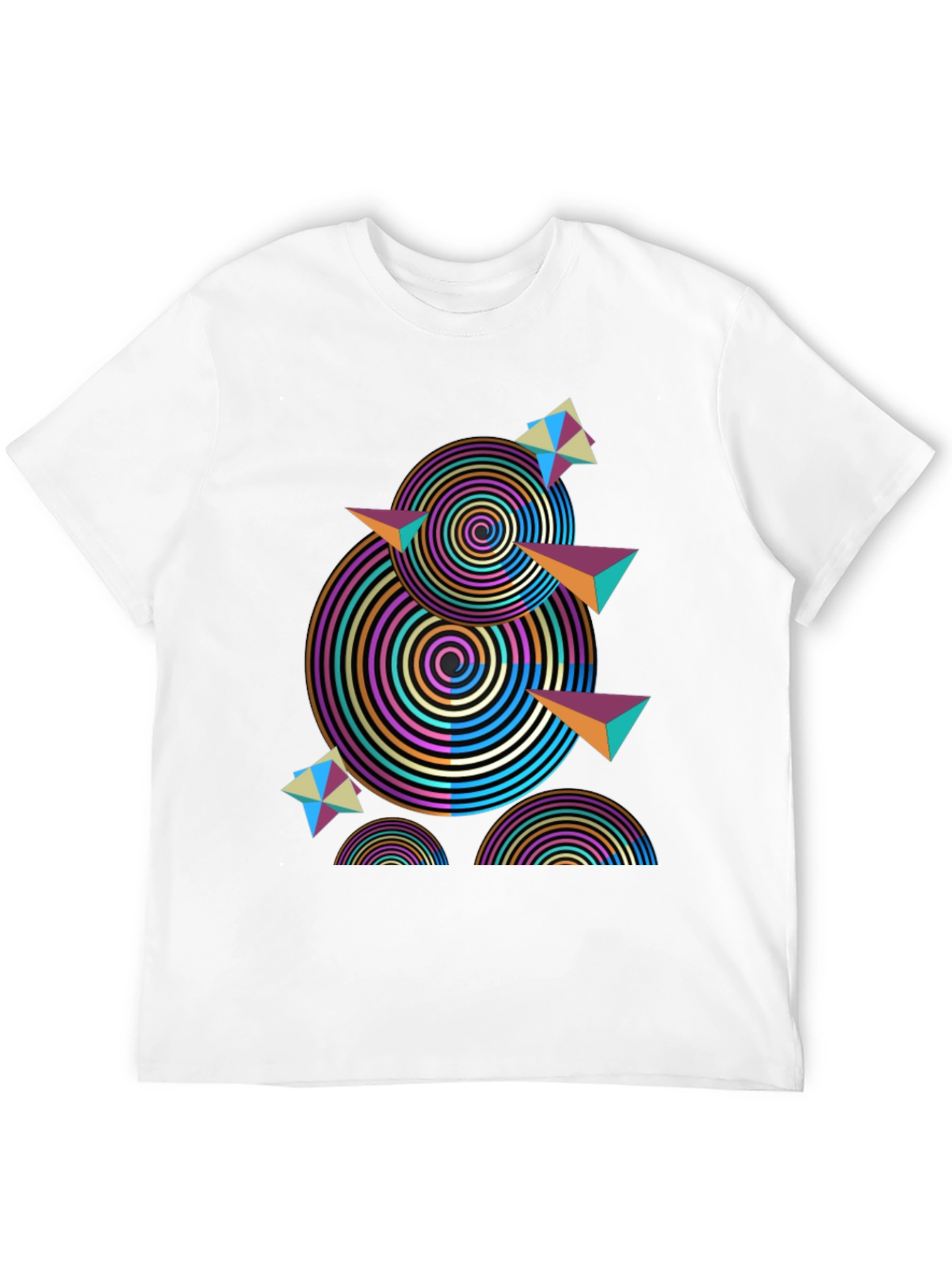 Abstract Geometric Black T-Shirt