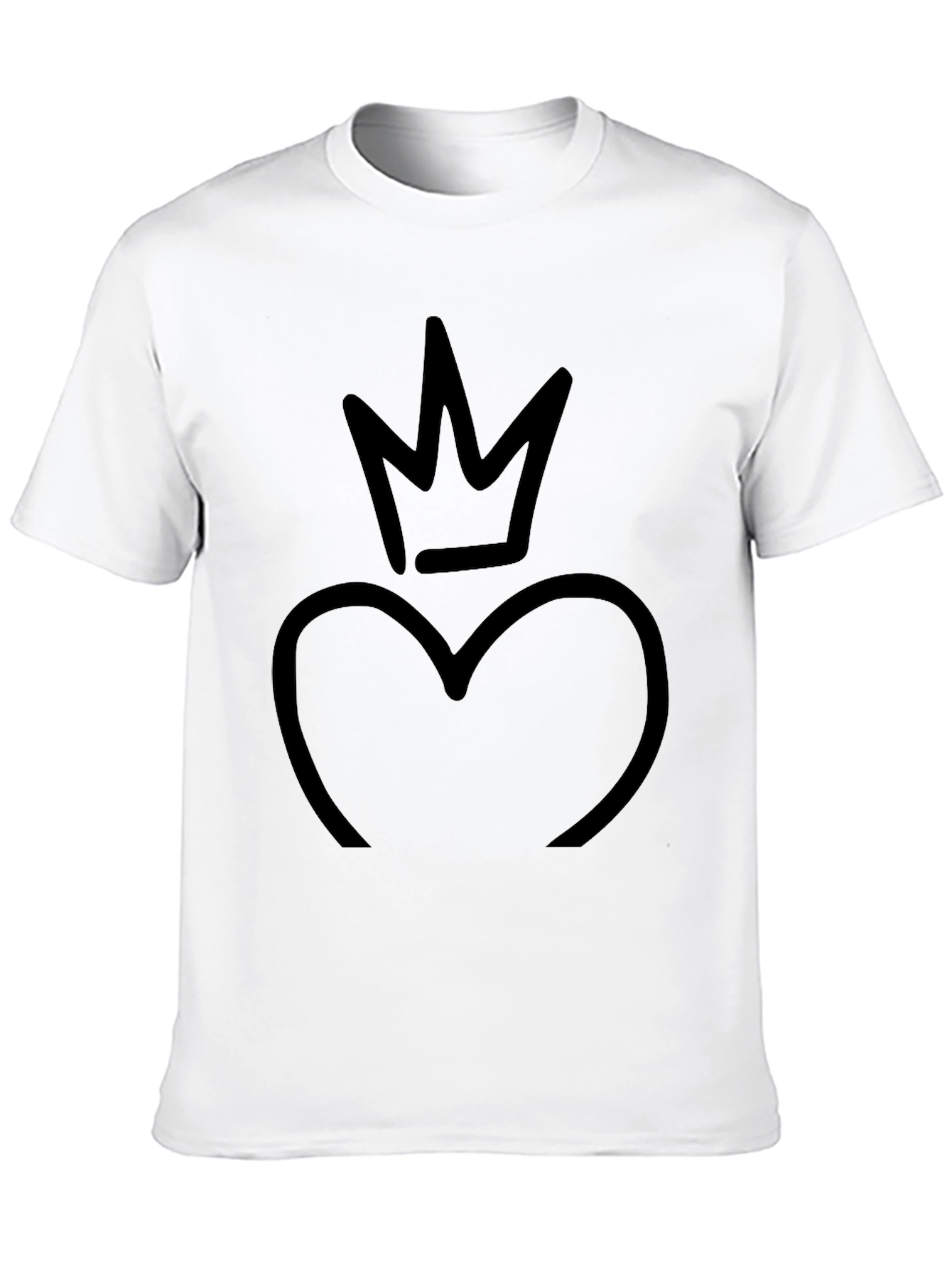 Heart Crown Graphic Black T-Shirt