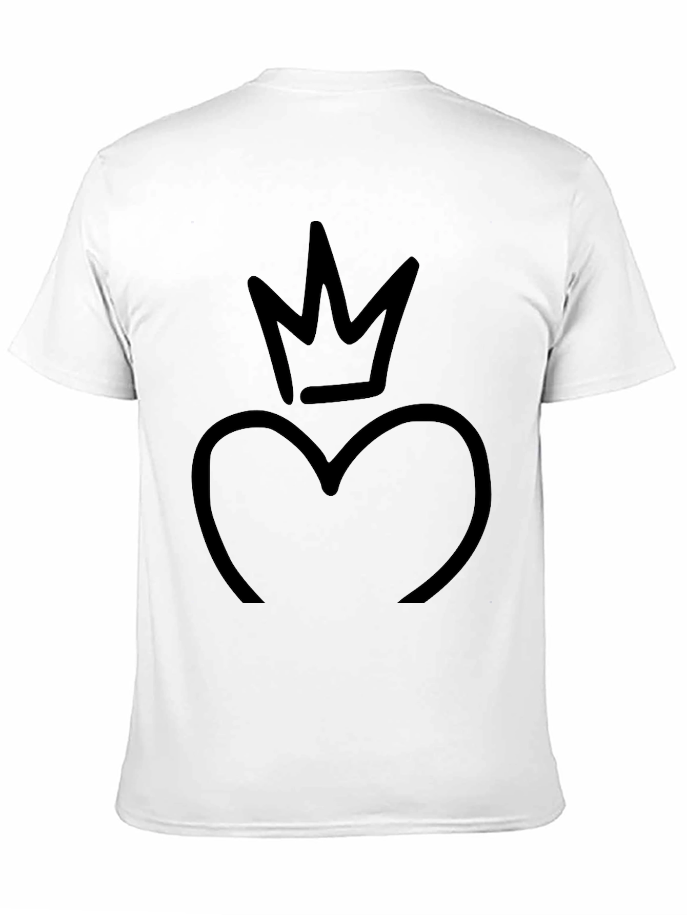 Heart Crown Graphic Black T-Shirt