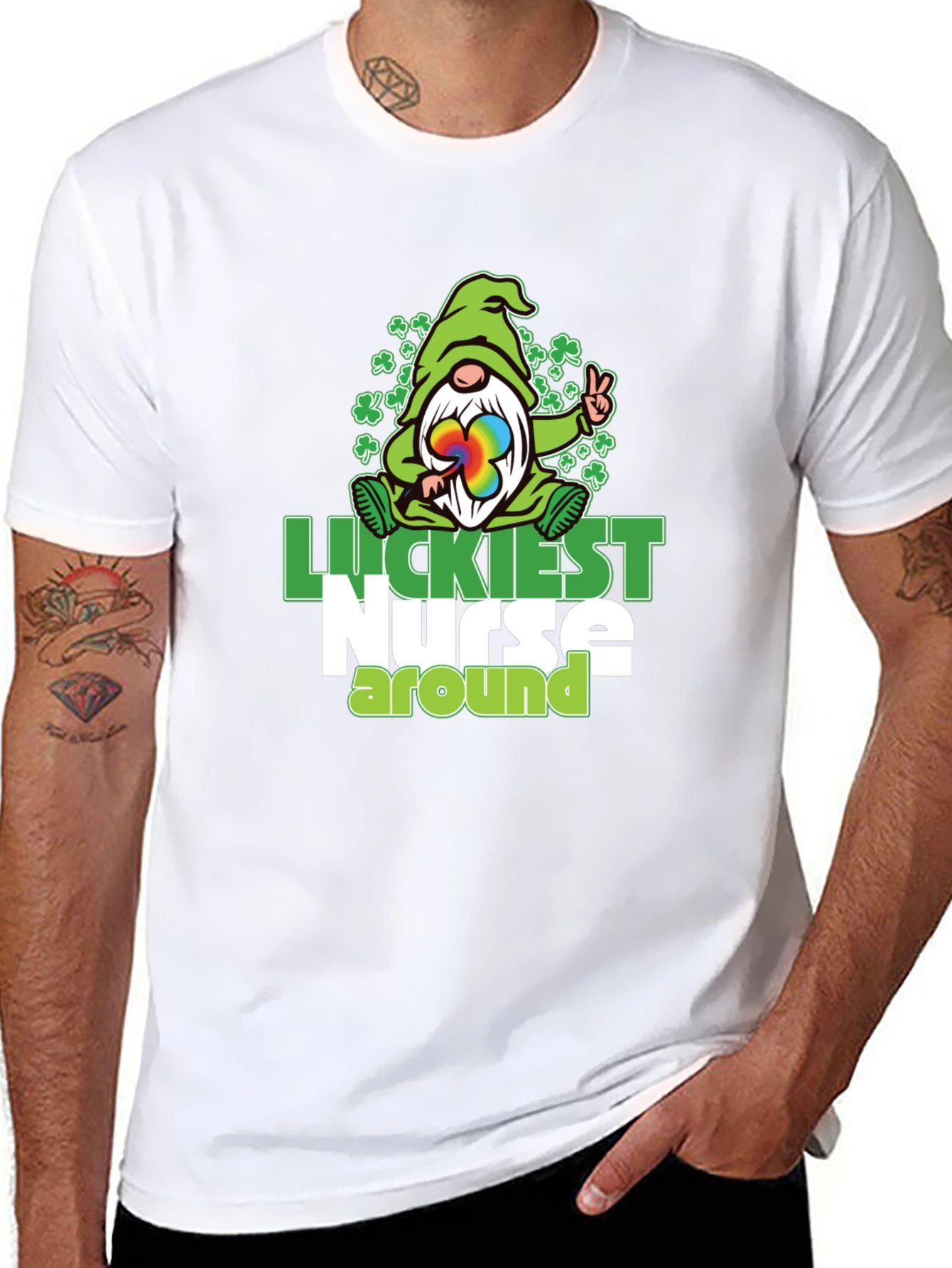 Luckiest Nurse Around T-Shirt St. Patricks Day