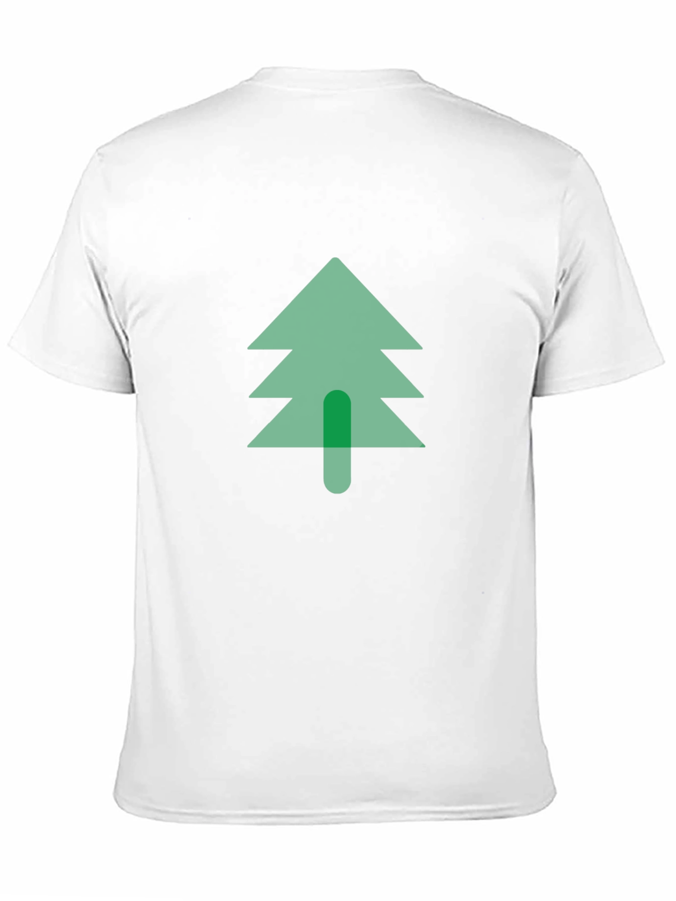 Green Tree Graphic Black T-Shirt