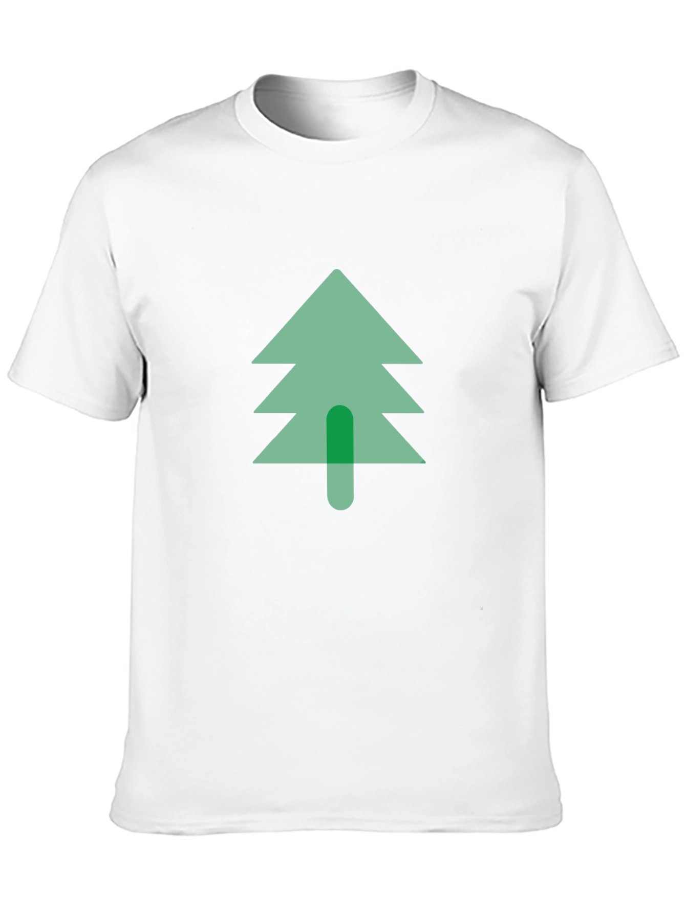 Green Tree Graphic Black T-Shirt
