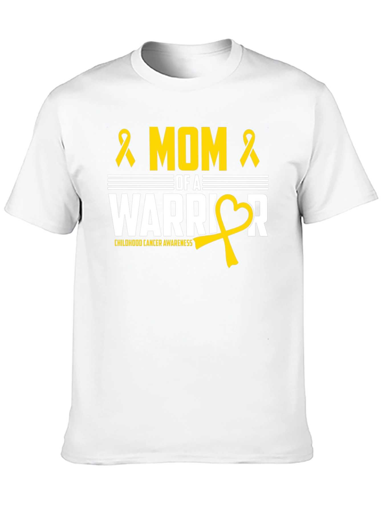 Mom of a Warrior Childhood Cancer Awareness T-Shirt