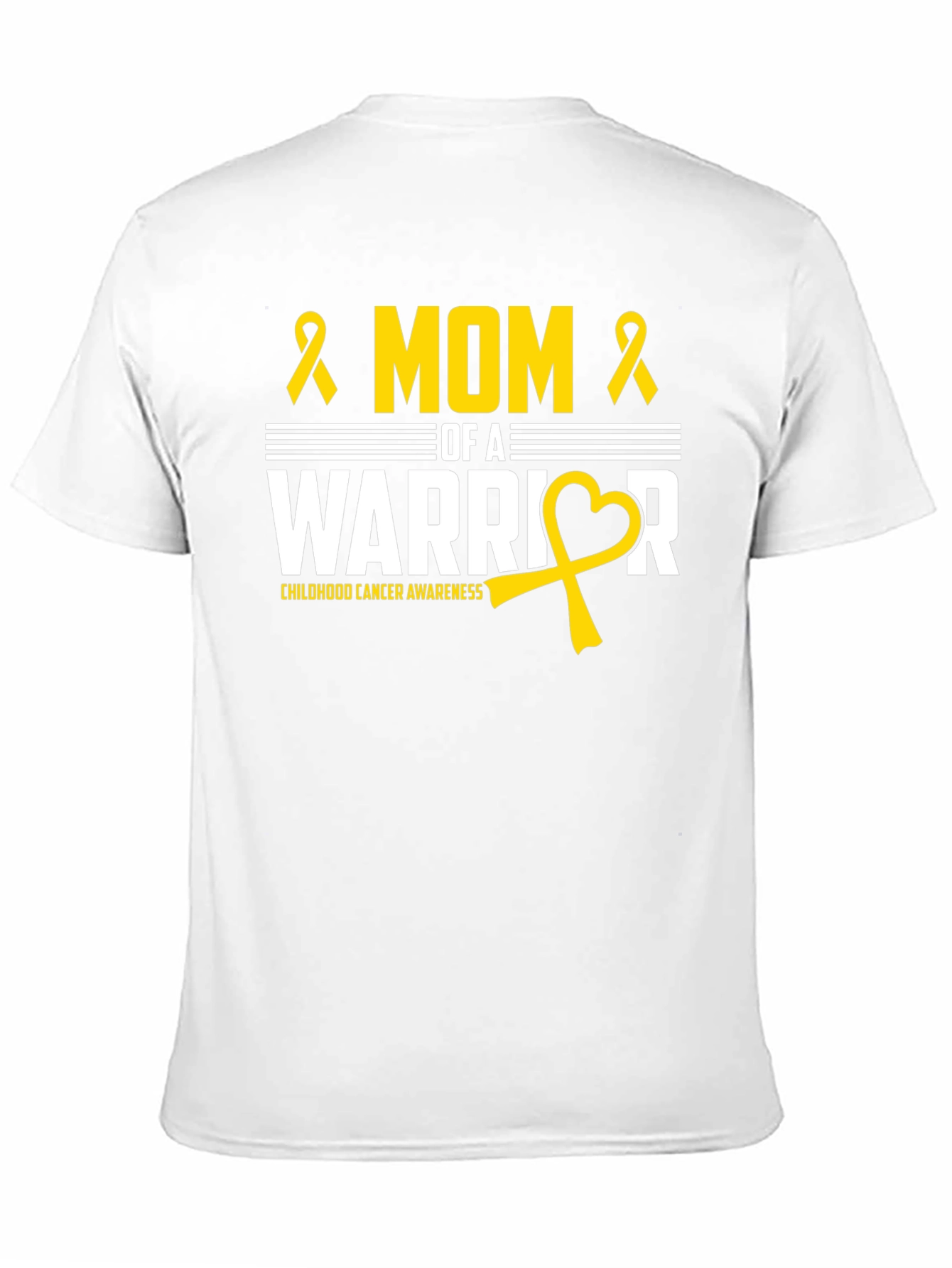 Mom of a Warrior Childhood Cancer Awareness T-Shirt