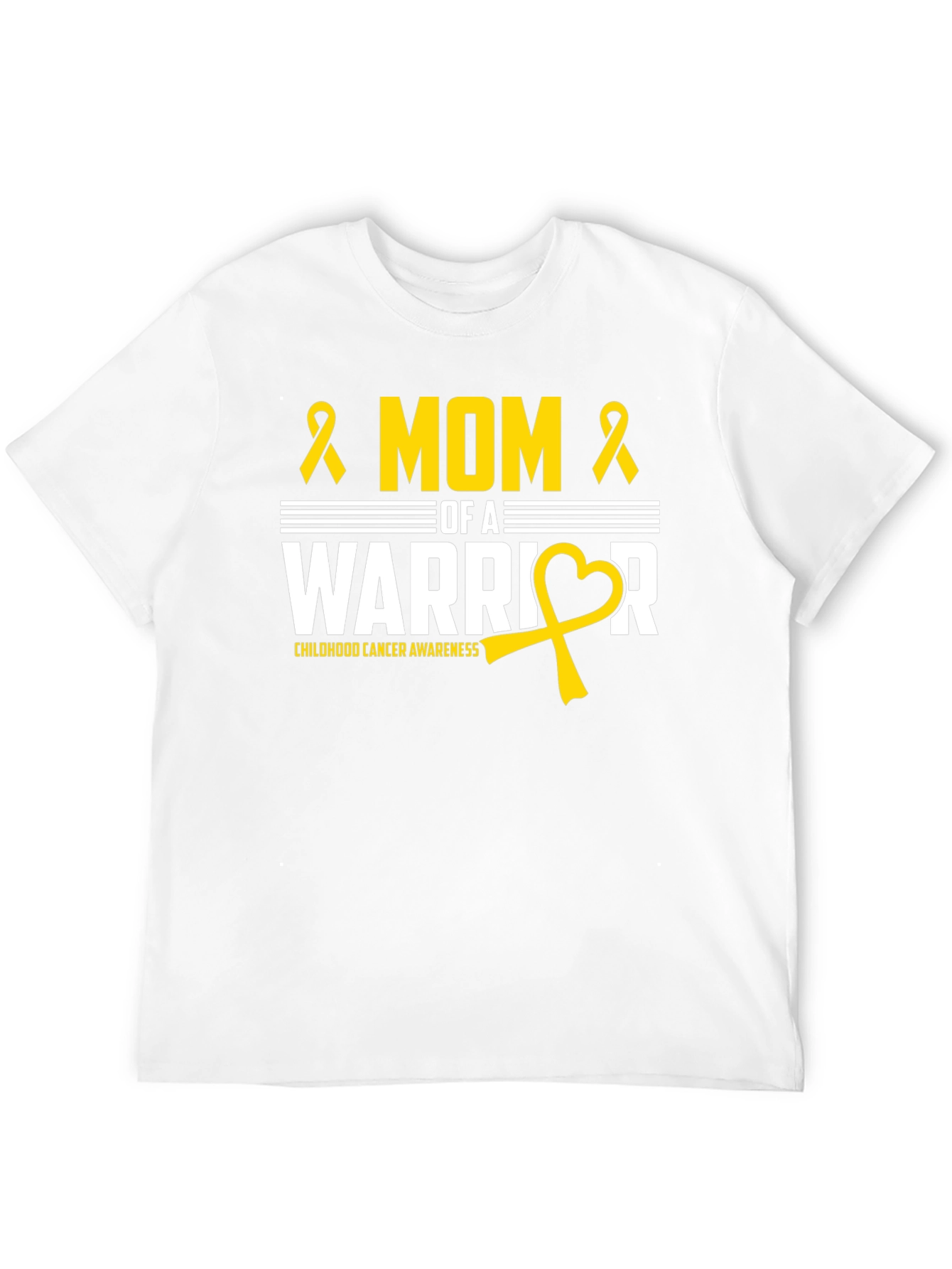 Mom of a Warrior Childhood Cancer Awareness T-Shirt