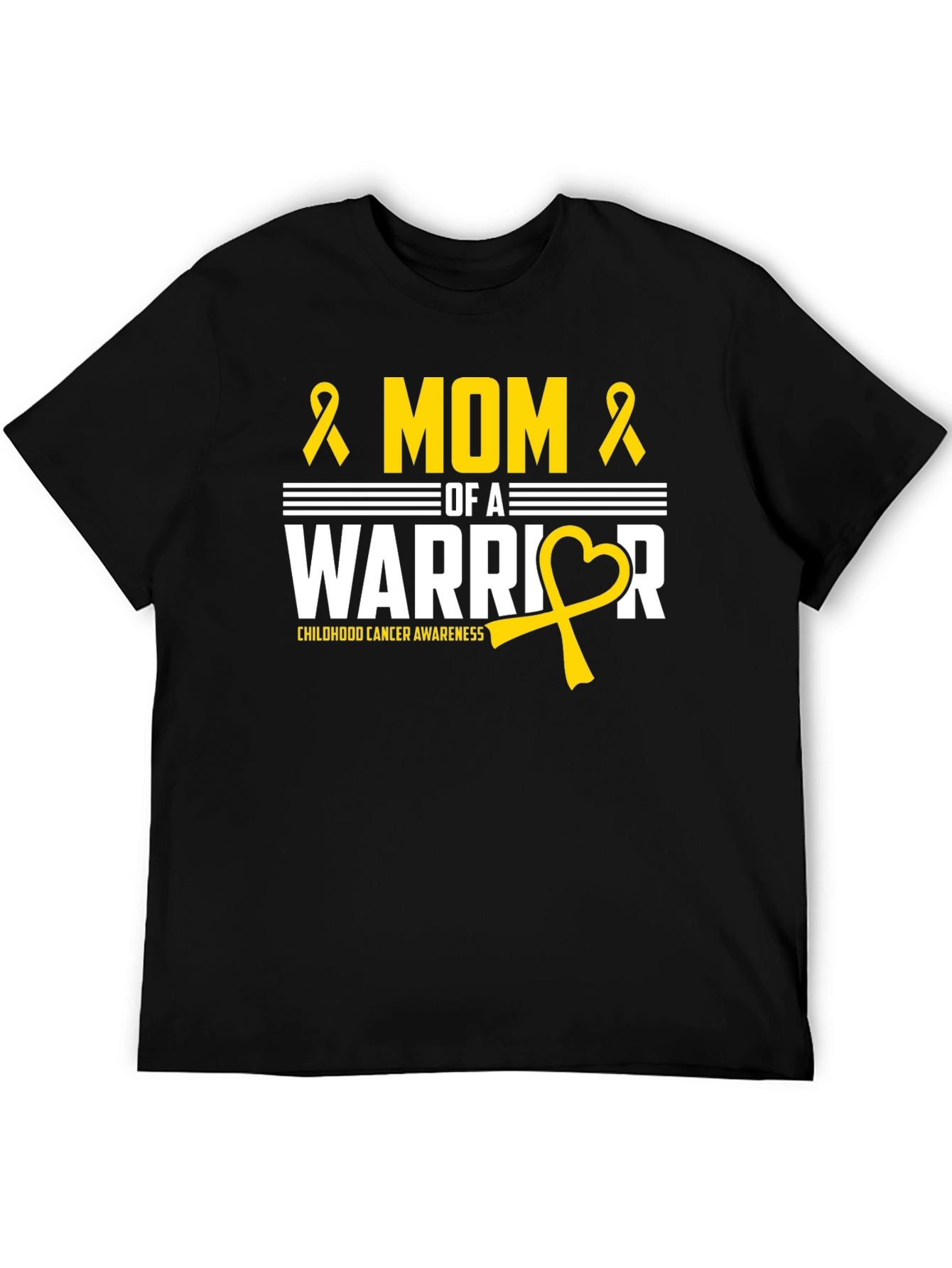Mom of a Warrior Childhood Cancer Awareness T-Shirt