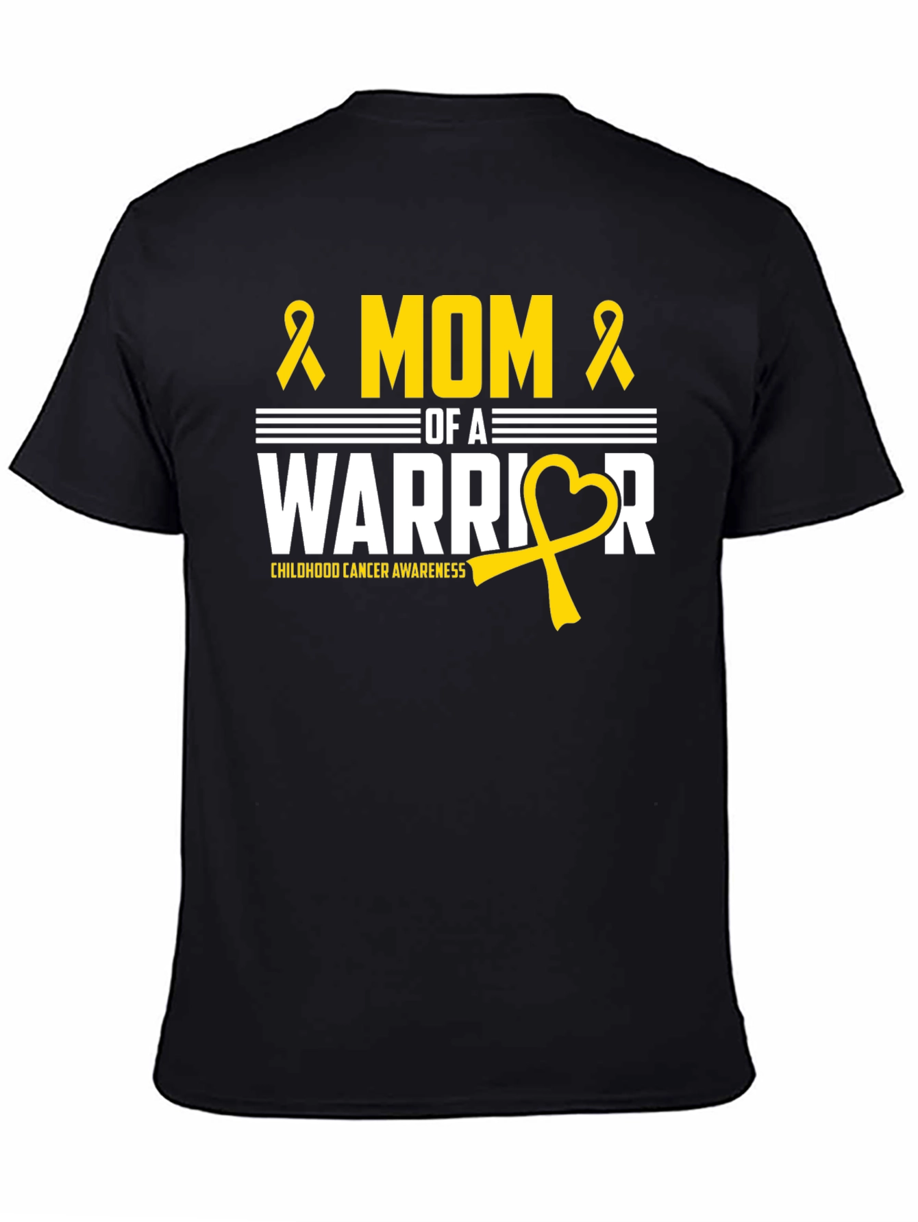 Mom of a Warrior Childhood Cancer Awareness T-Shirt