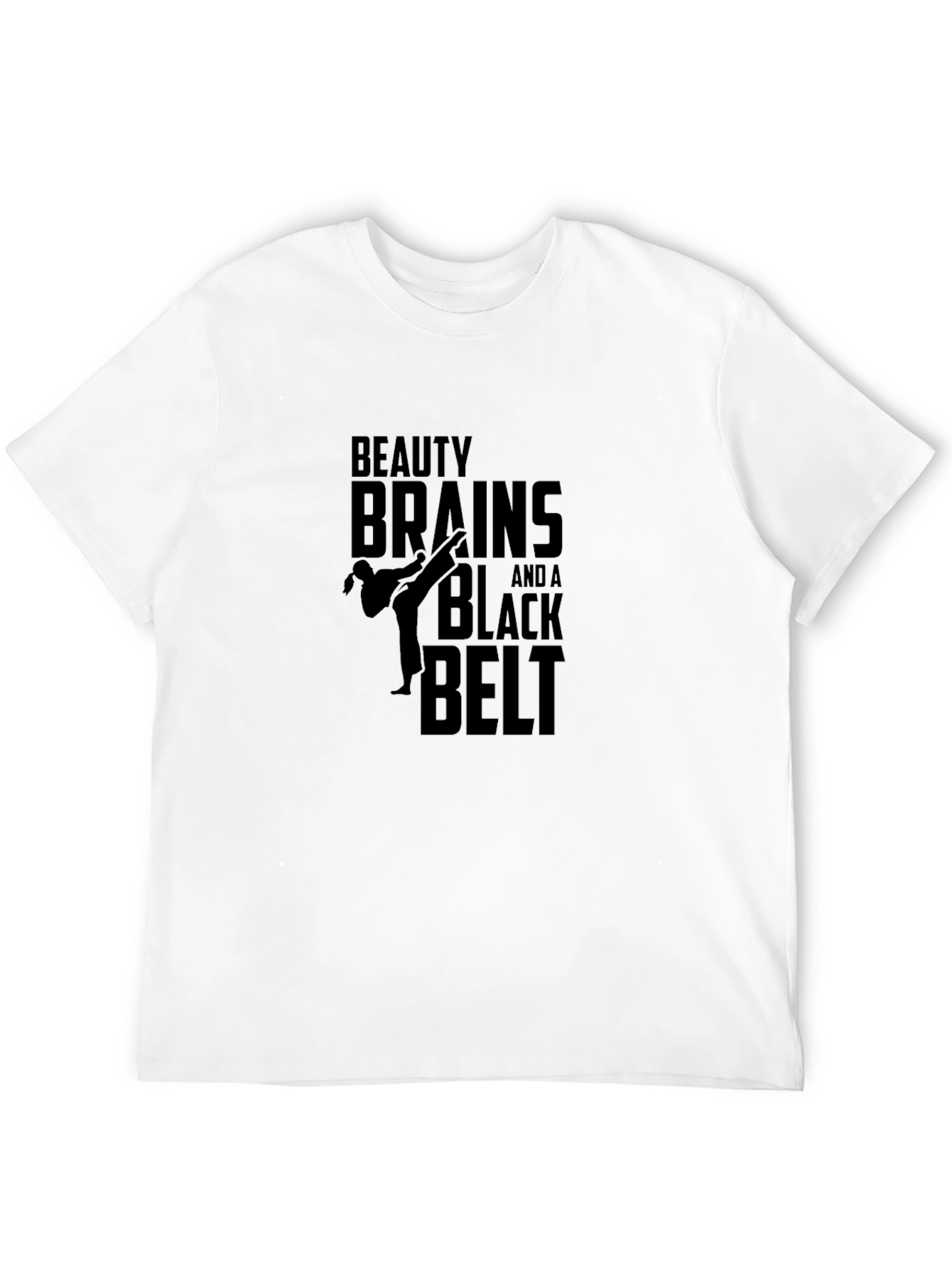 Beauty Brains Black Belt T-Shirt