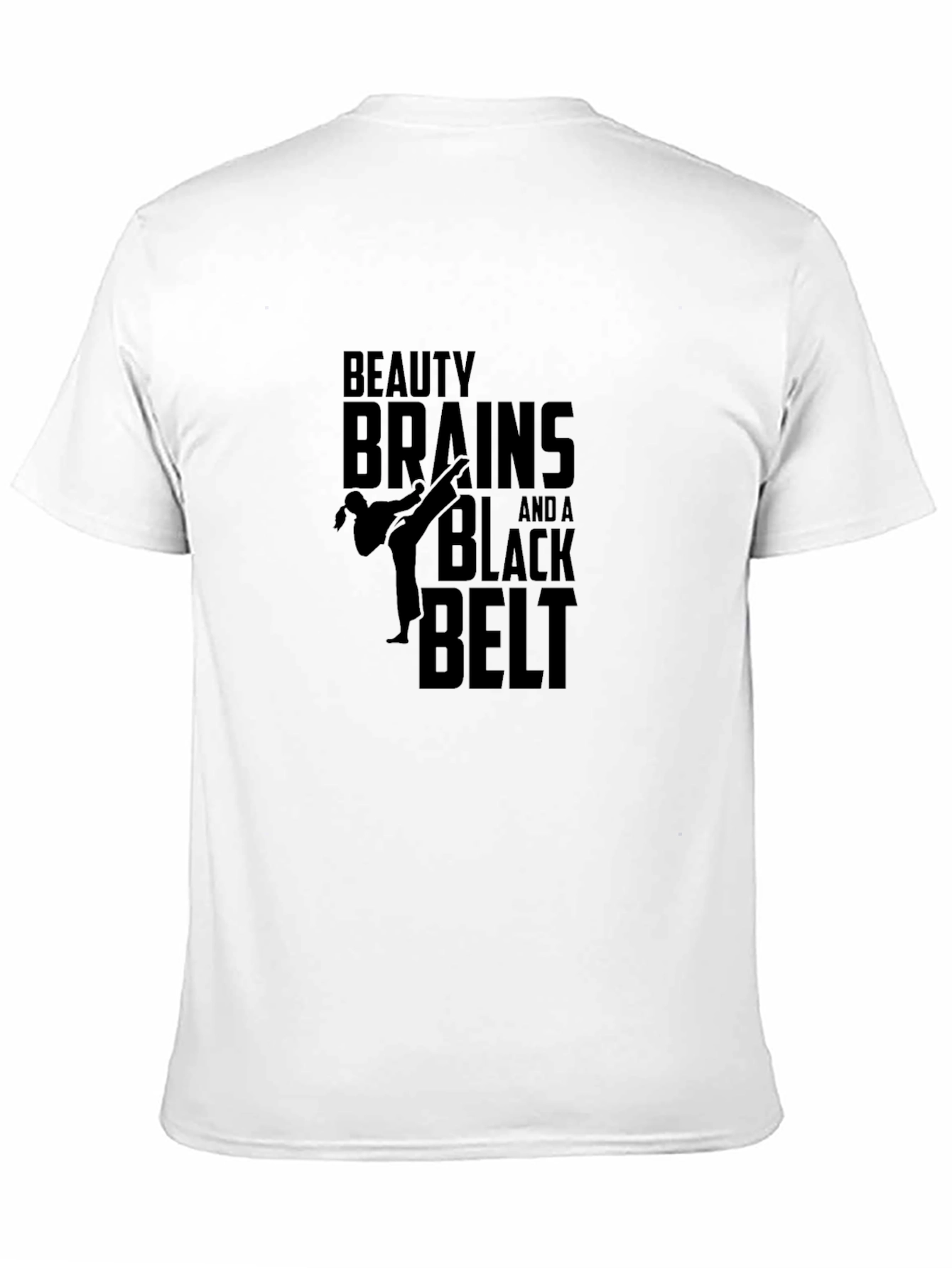 Beauty Brains Black Belt T-Shirt