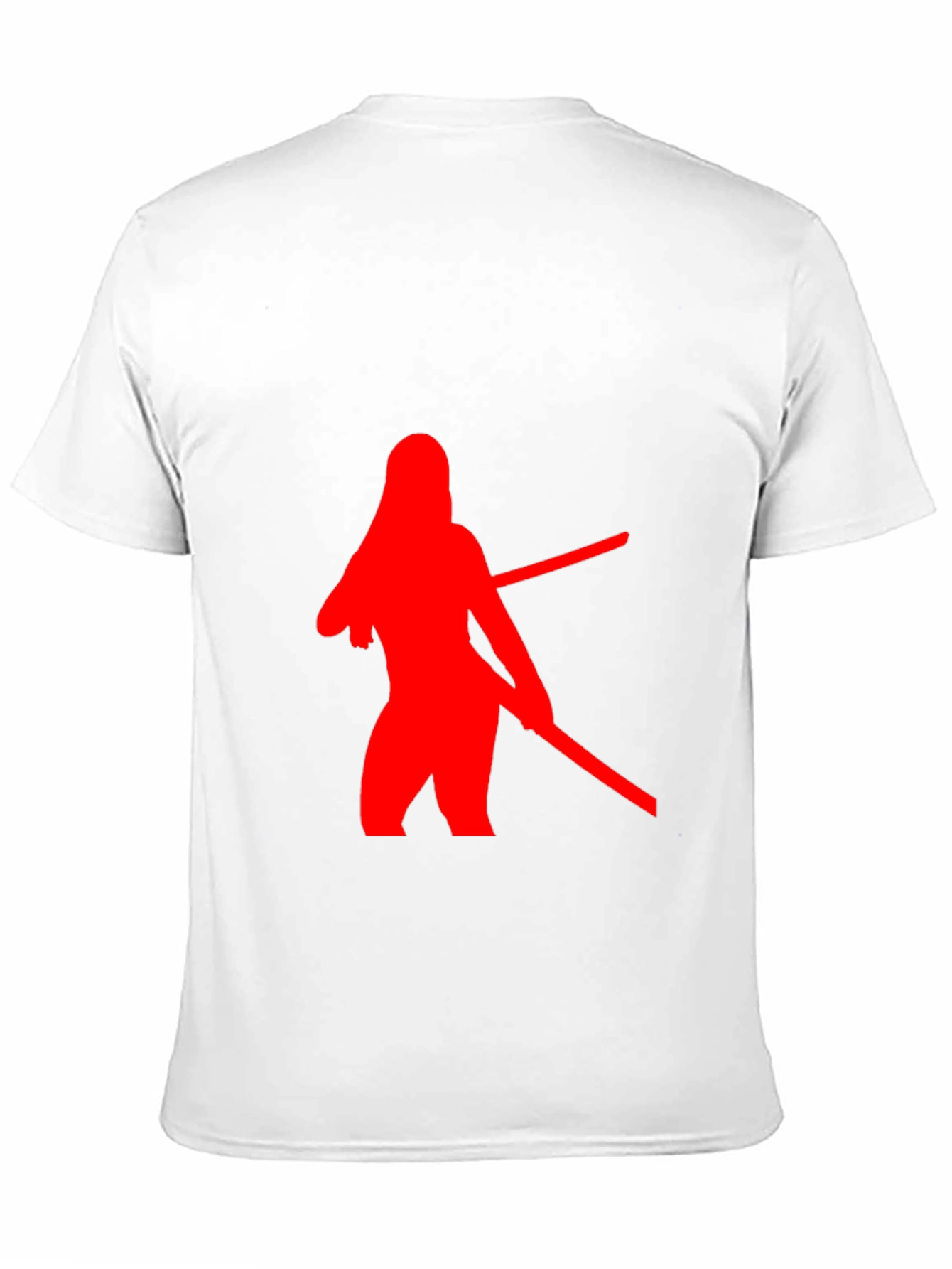 Red Silhouette Graphic Black T-Shirt
