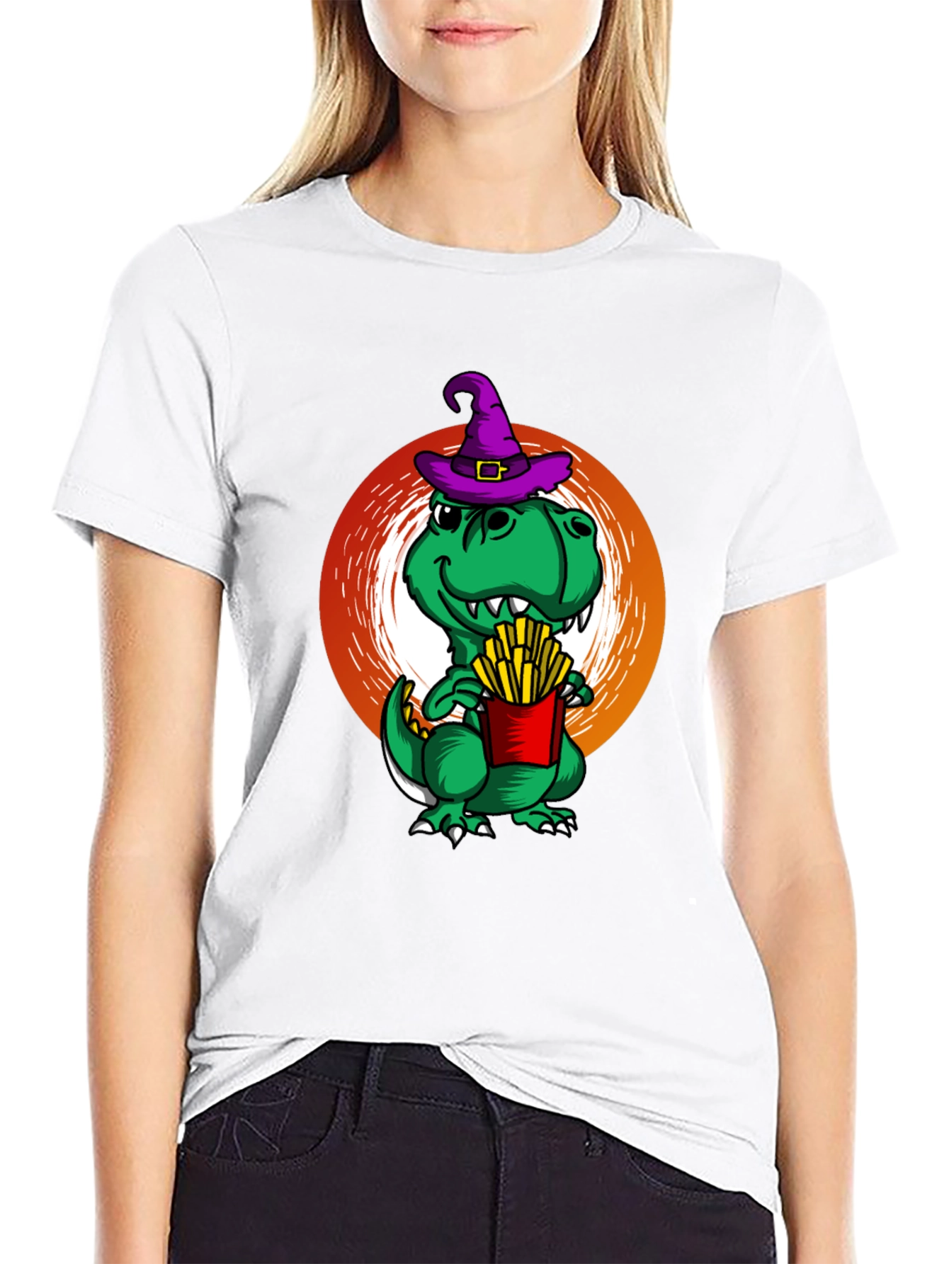 Dino Witch French Fry T-Shirt