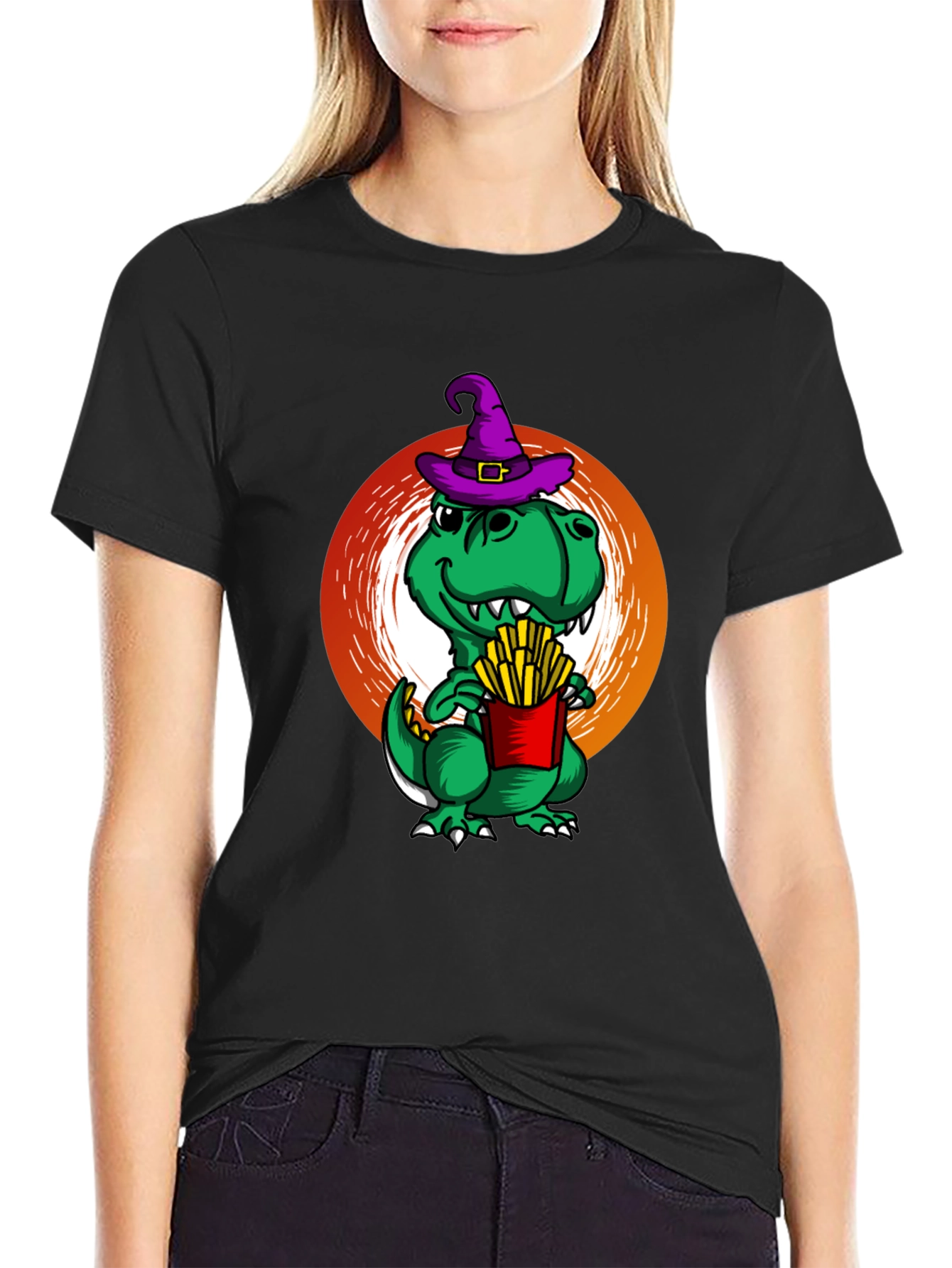 Dino Witch French Fry T-Shirt