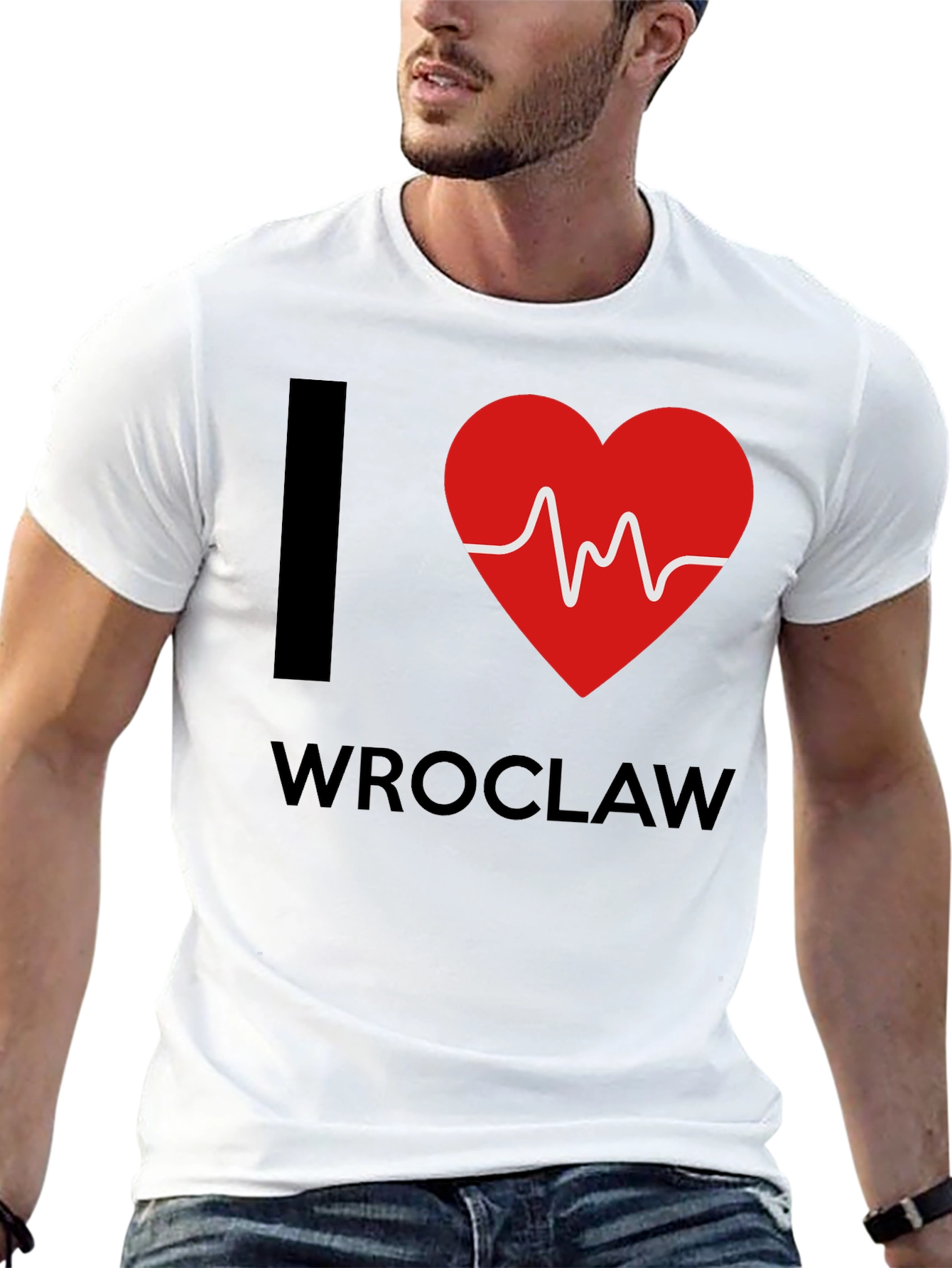 I Love Wroclaw Heartbeat T-Shirt