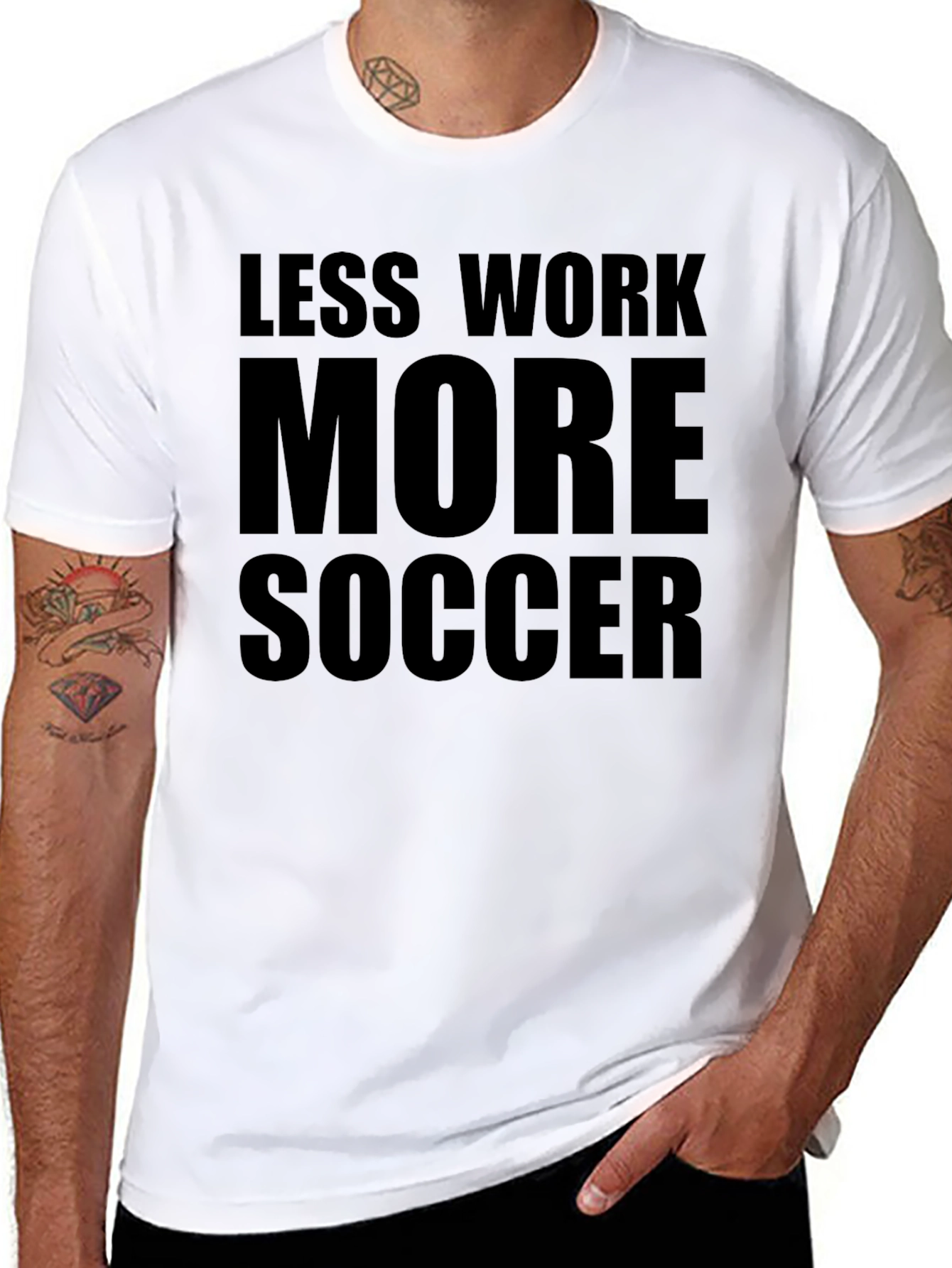 Less Work More Soccer Graphic Tee