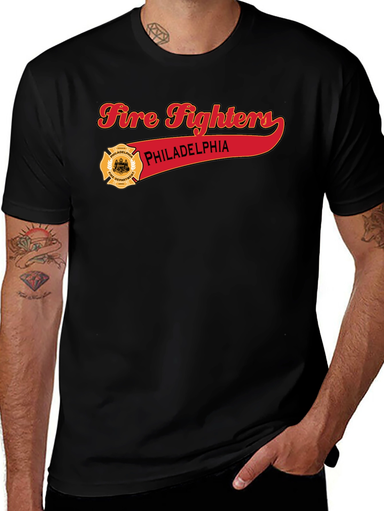 Philadelphia Firefighters Black T-Shirt
