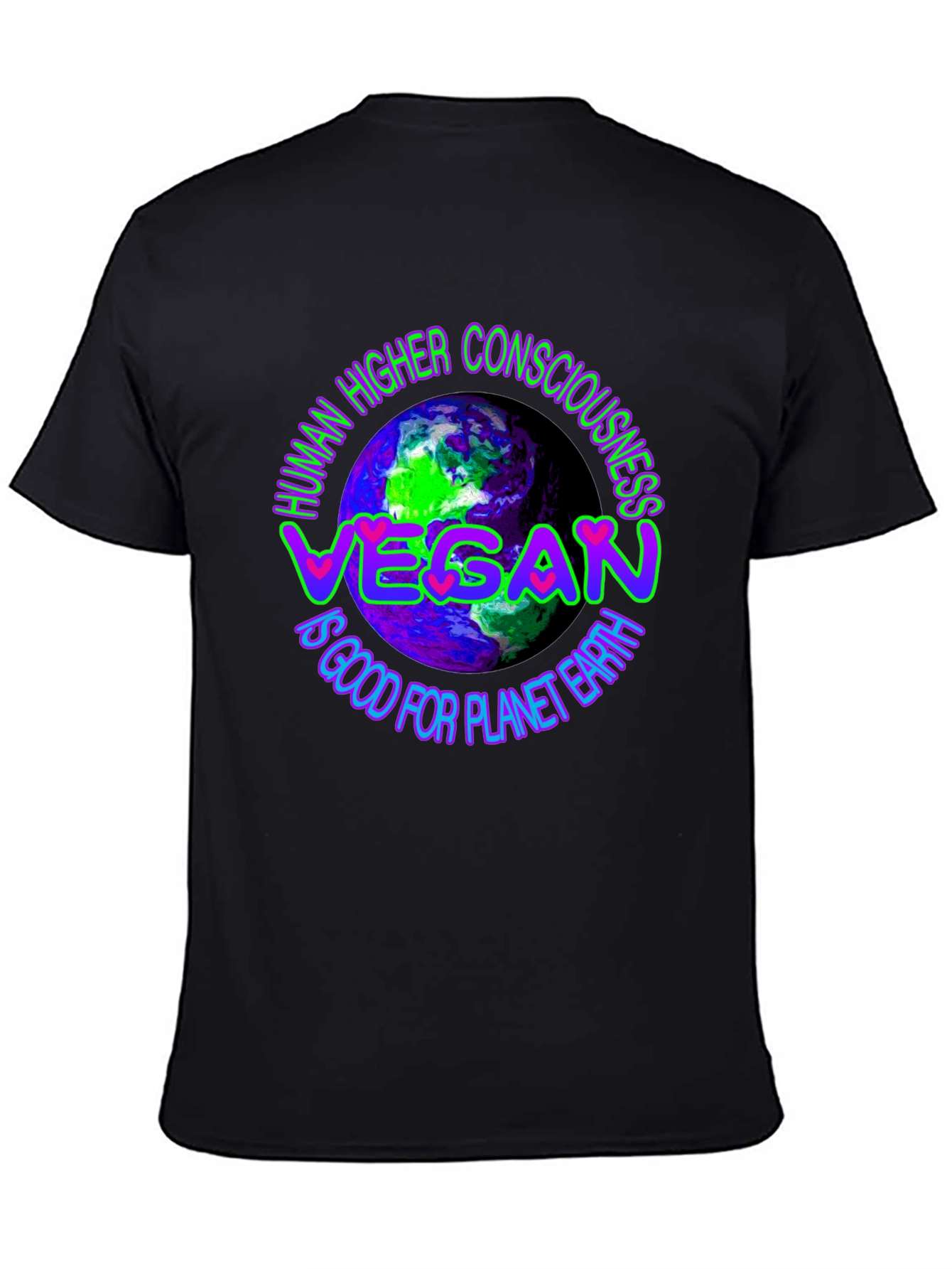 Vegan Human Higher Consciousness Planet Earth T-Shirt