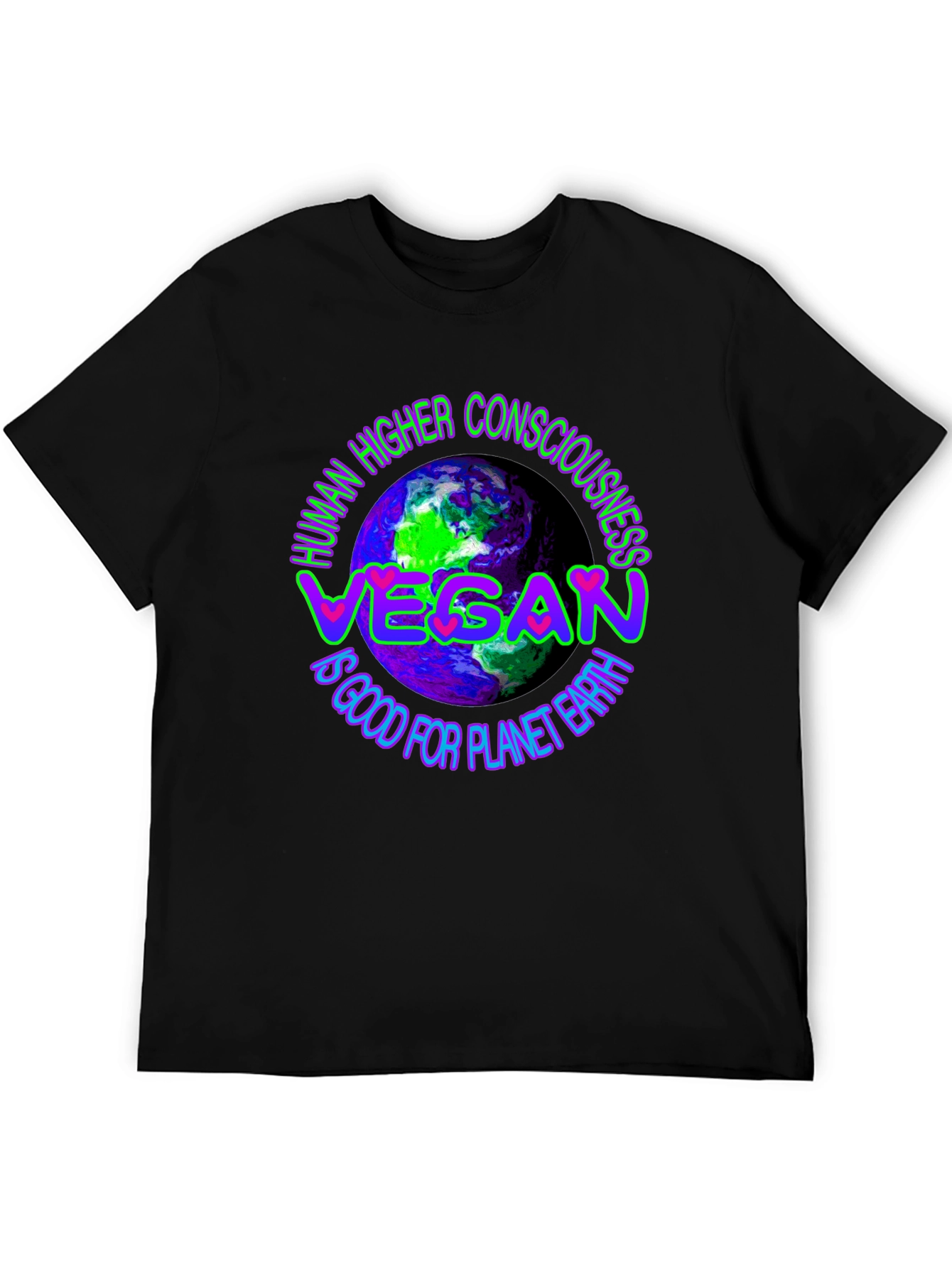 Vegan Human Higher Consciousness Planet Earth T-Shirt
