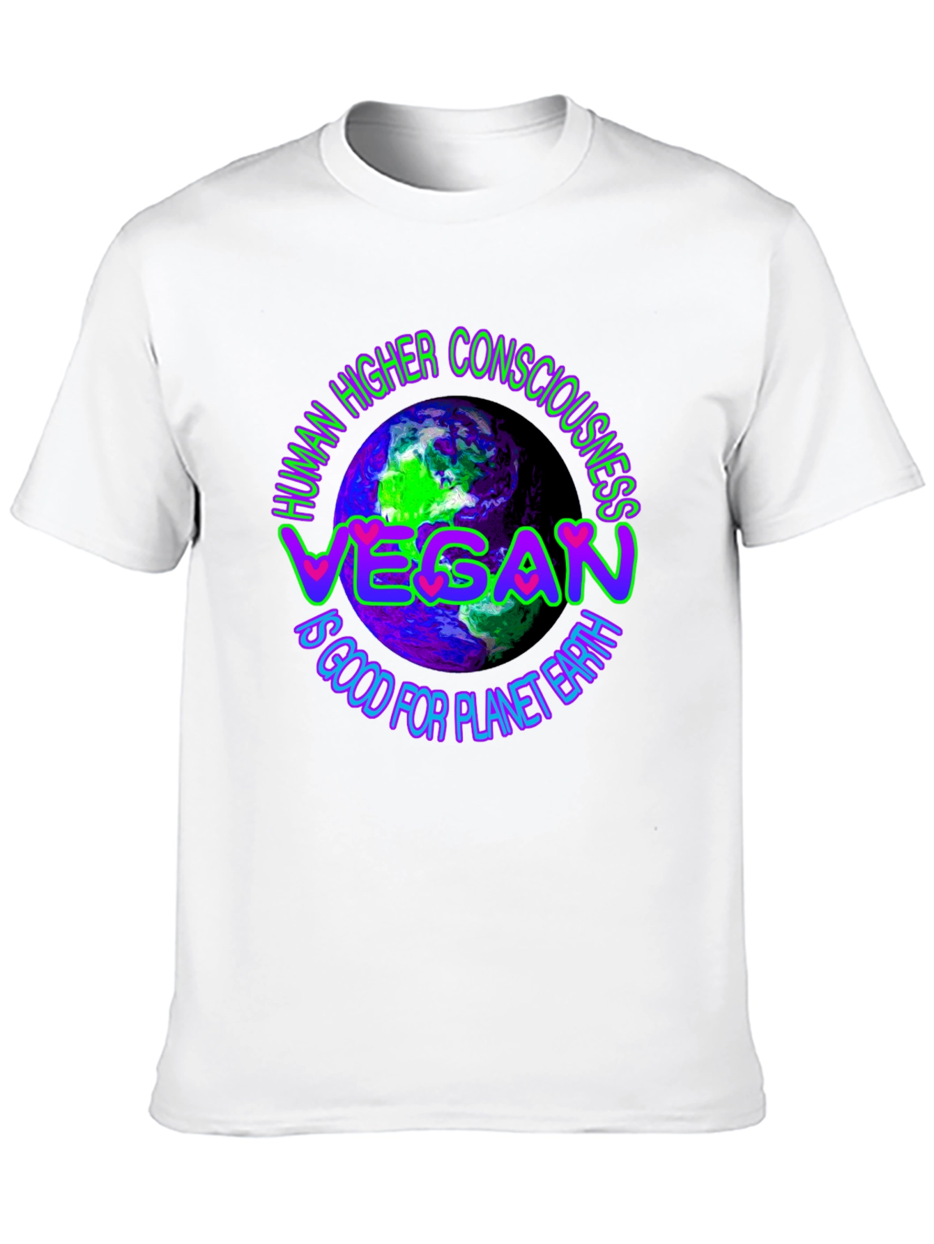 Vegan Human Higher Consciousness Planet Earth T-Shirt