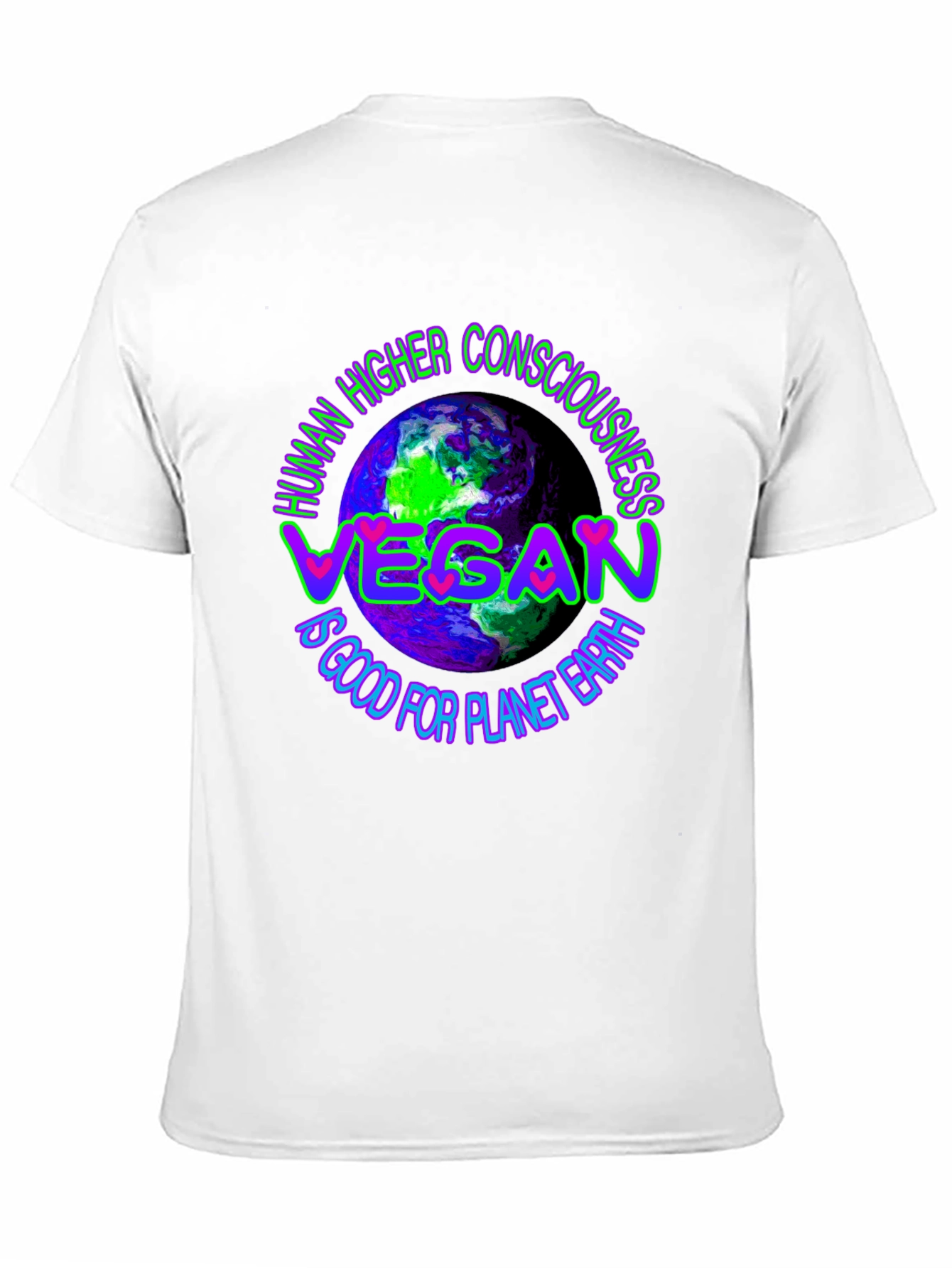 Vegan Human Higher Consciousness Planet Earth T-Shirt