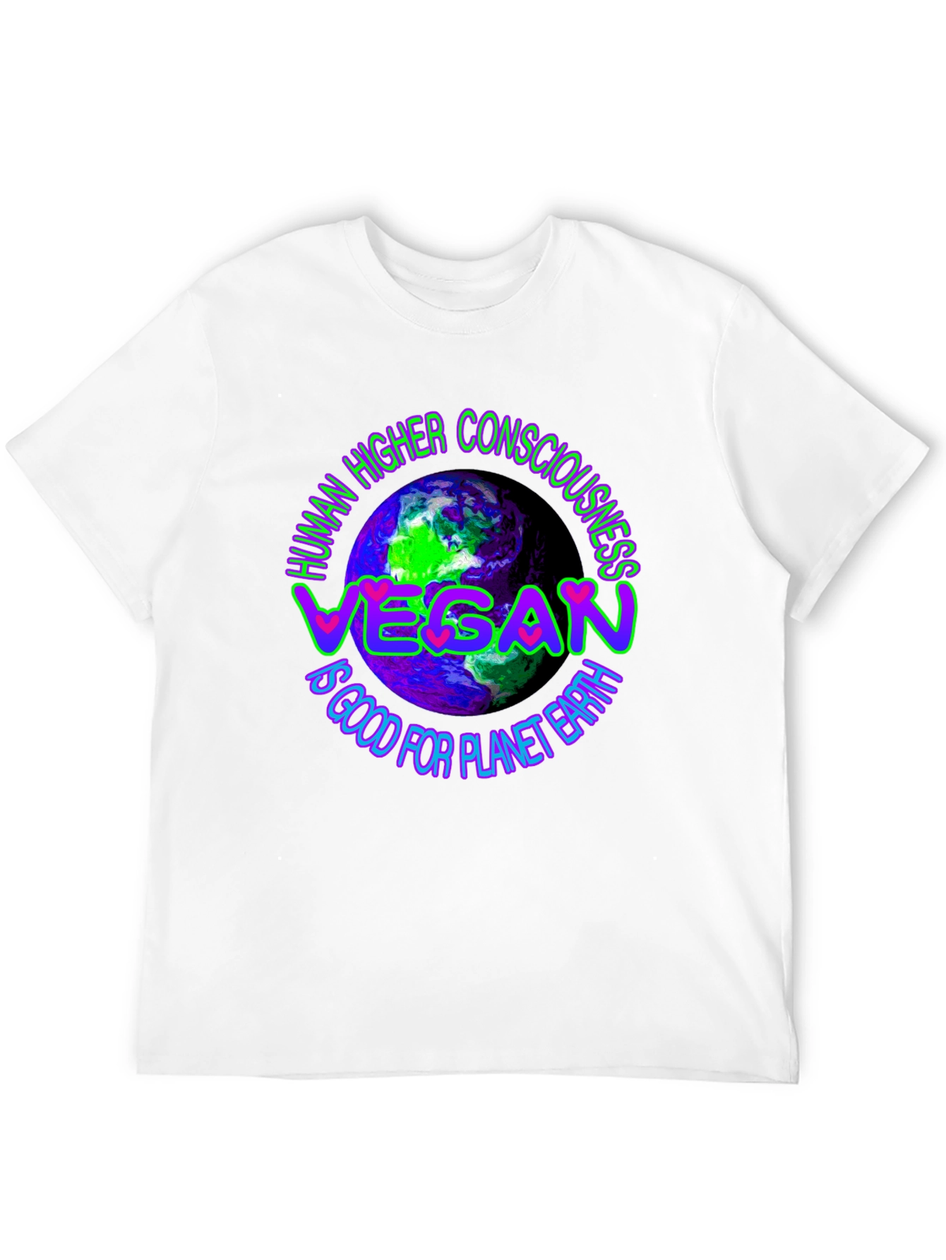 Vegan Human Higher Consciousness Planet Earth T-Shirt