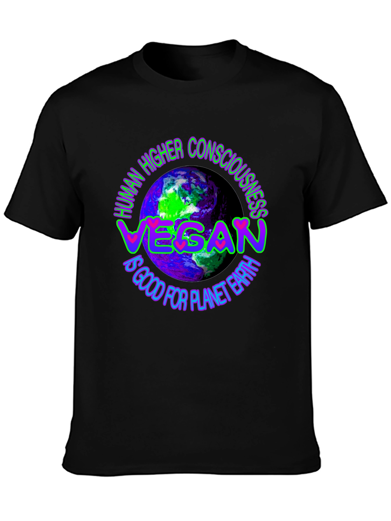 Vegan Human Higher Consciousness Planet Earth T-Shirt