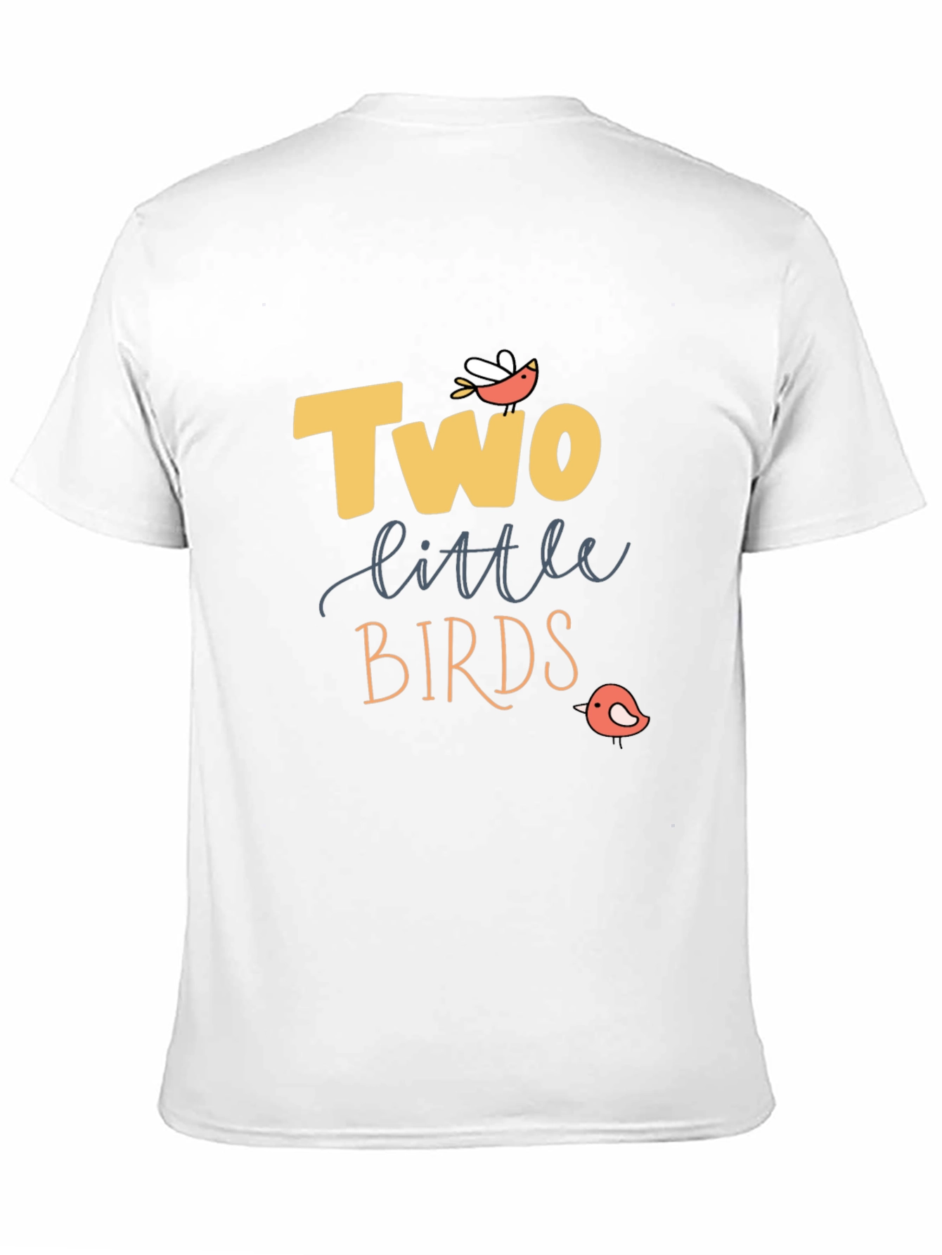 Two Little Birds Graphic Tee - Stylish Black T-Shirt