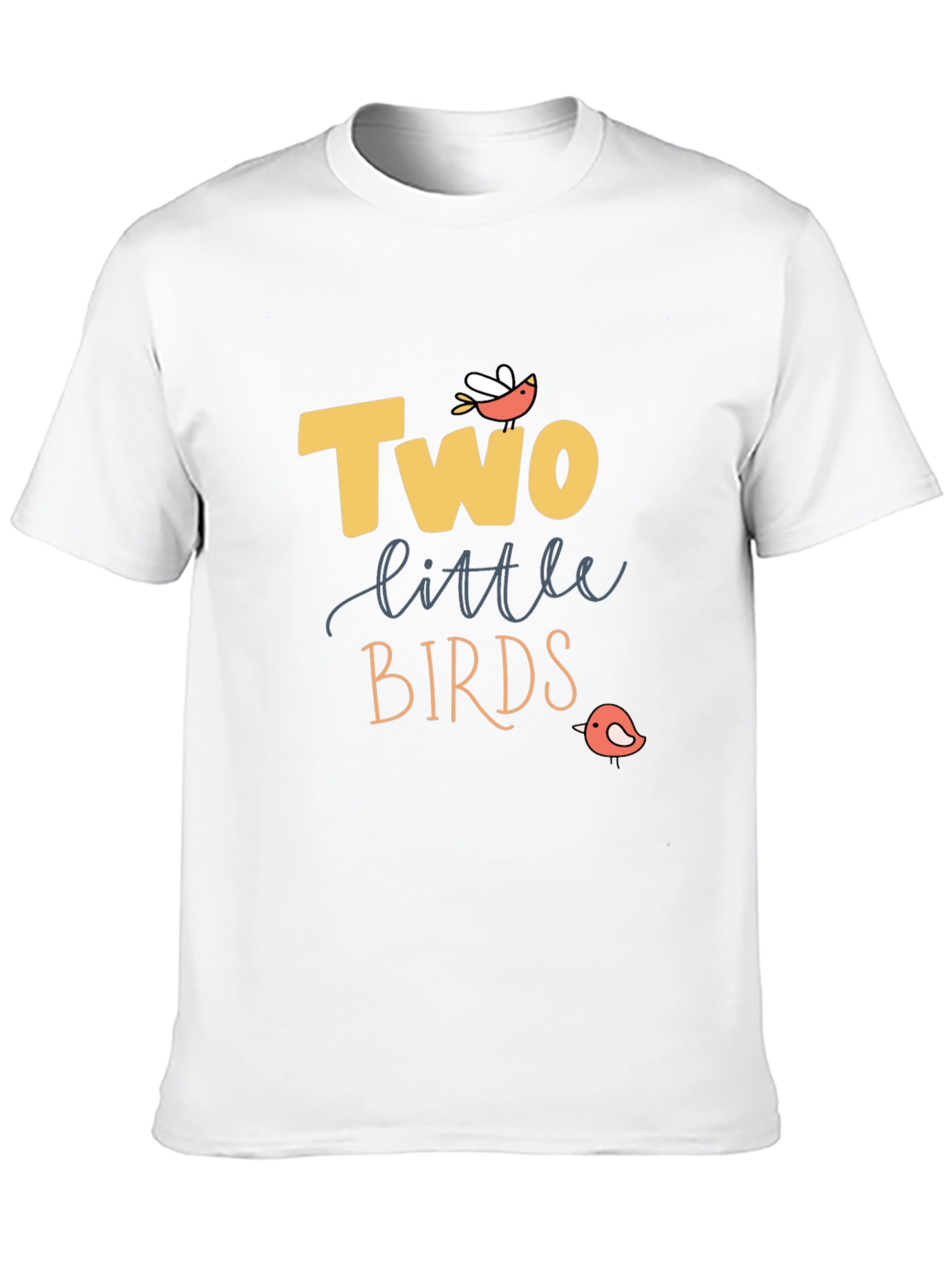Two Little Birds Graphic Tee - Stylish Black T-Shirt