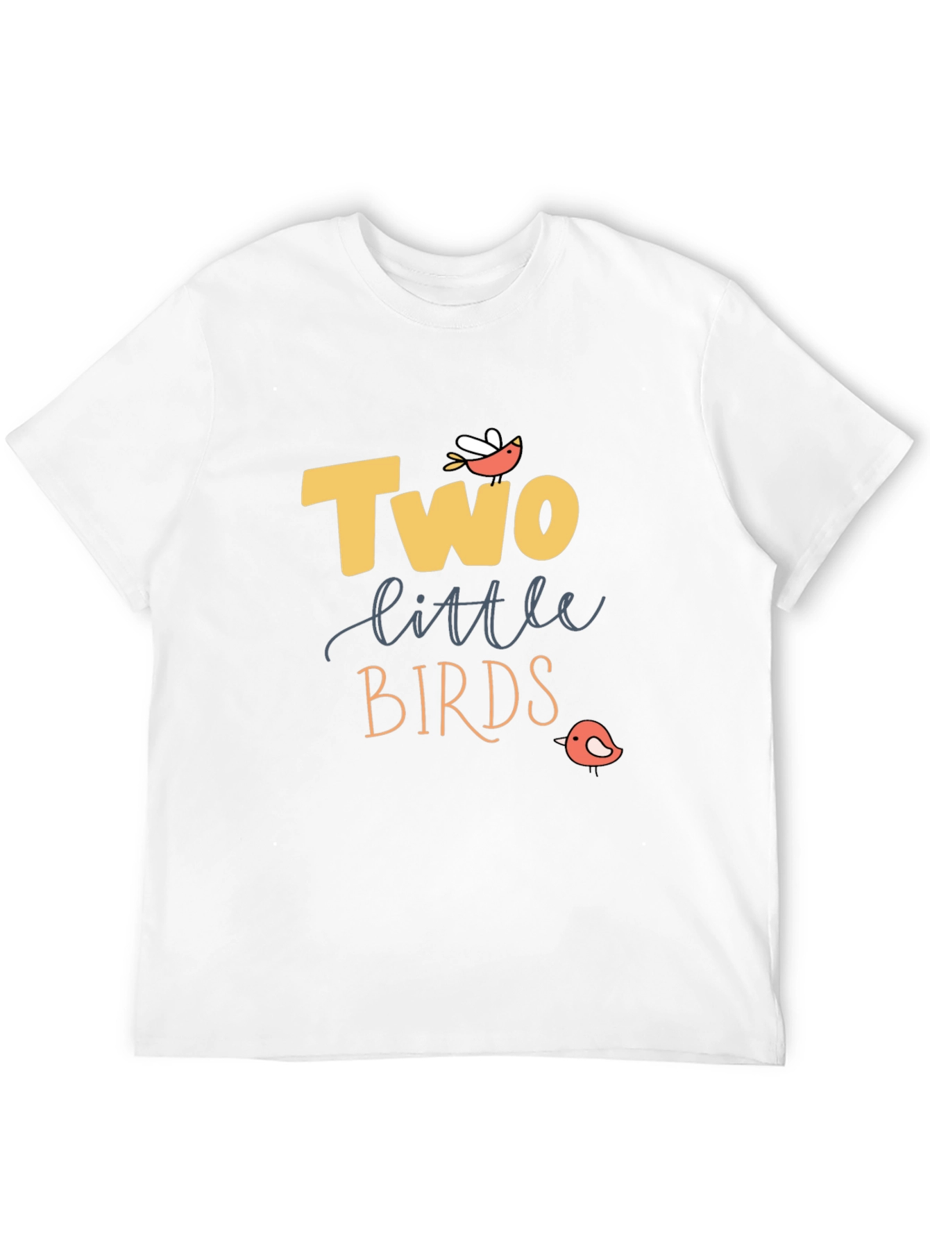 Two Little Birds Graphic Tee - Stylish Black T-Shirt