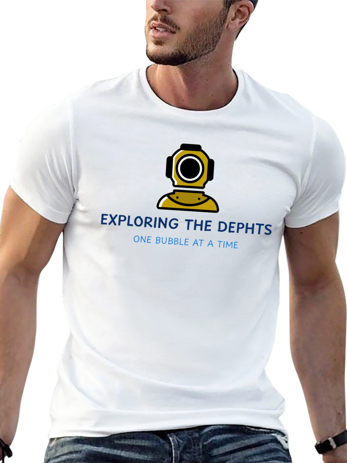 Diving Helmet Graphic Tee - Explore the Depths