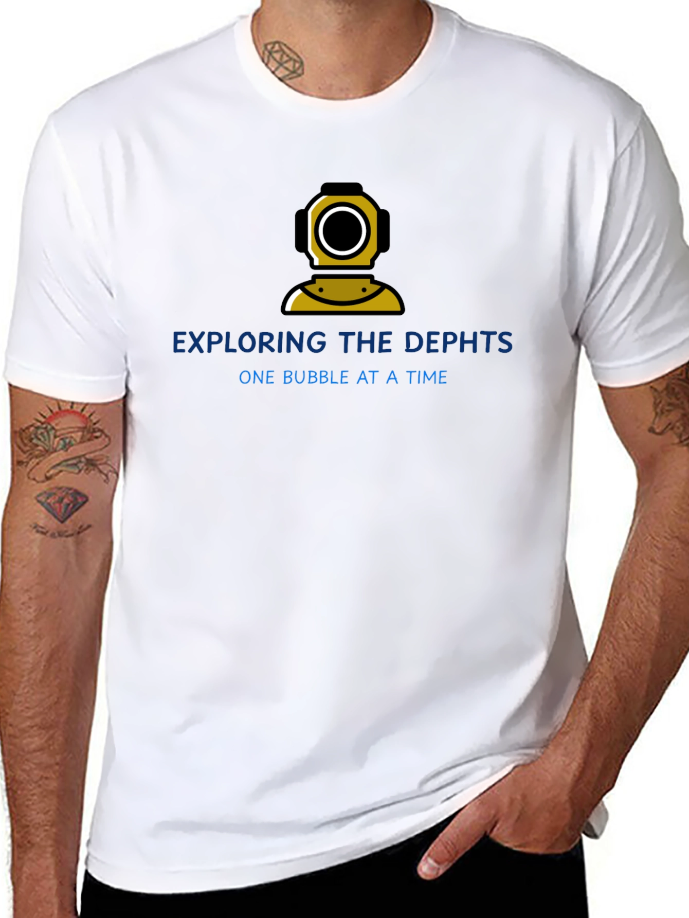 Diving Helmet Graphic Tee - Explore the Depths