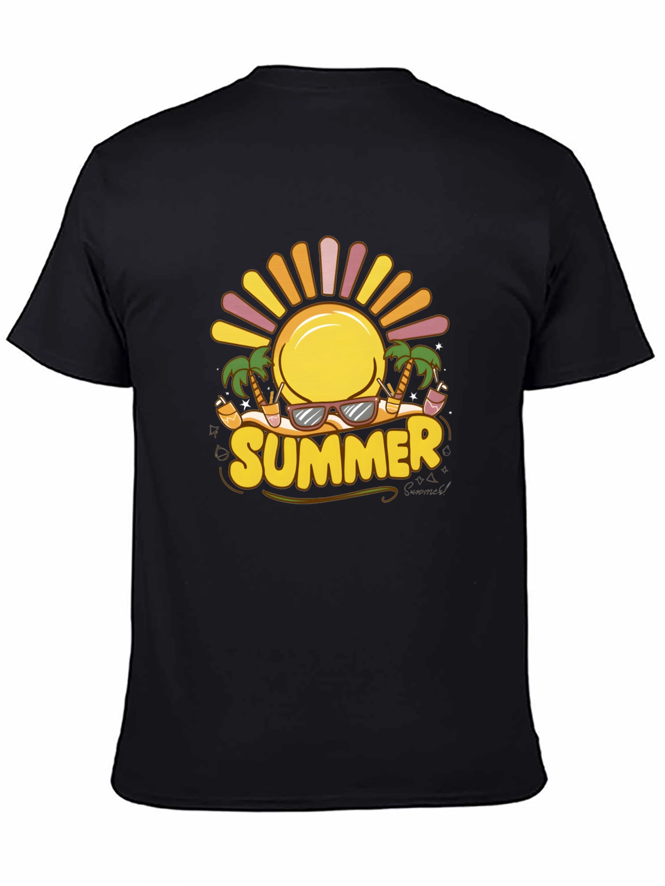 Summer Vibes Graphic Tee - Black