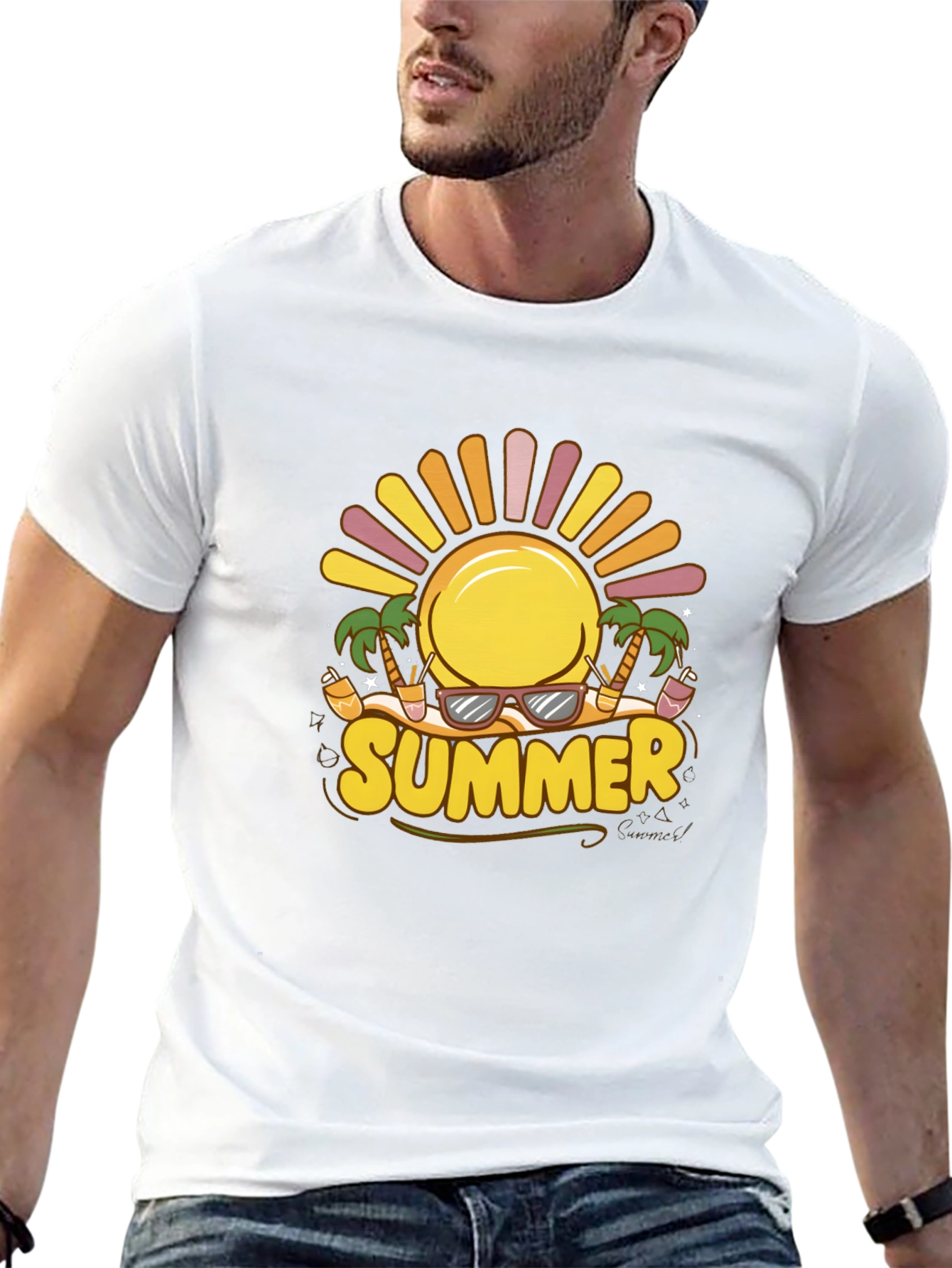 Summer Vibes Graphic Tee - Black