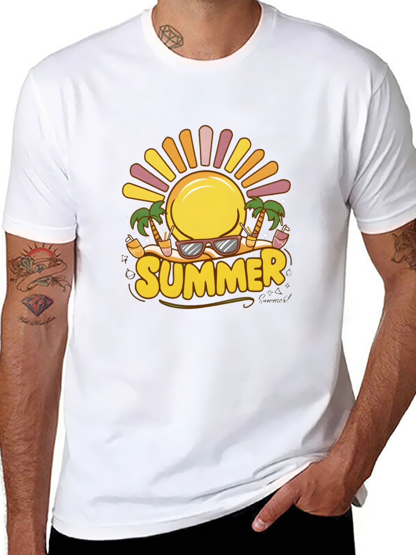 Summer Vibes Graphic Tee - Black