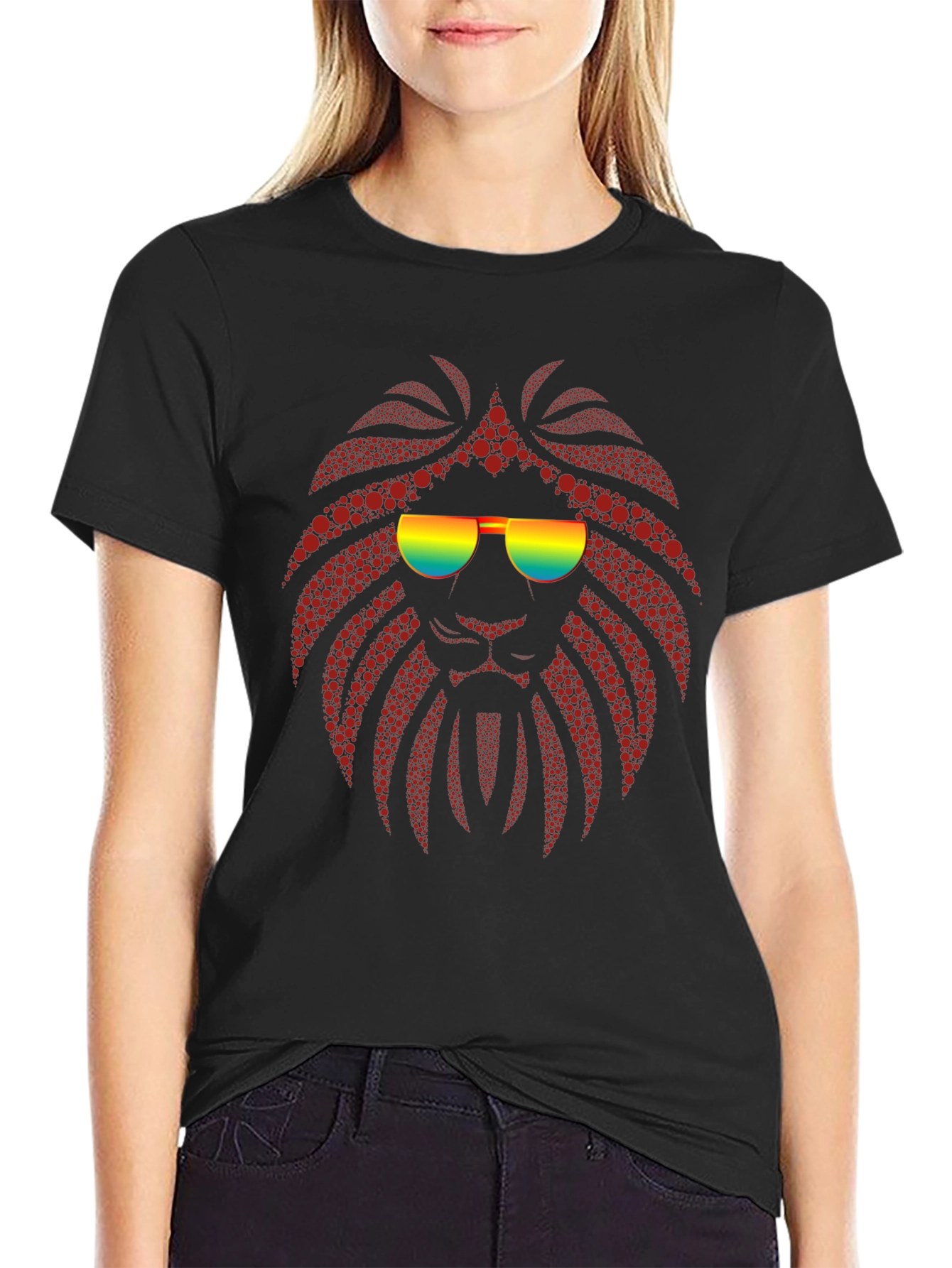 Cool Lion Graphic T-Shirt - Black
