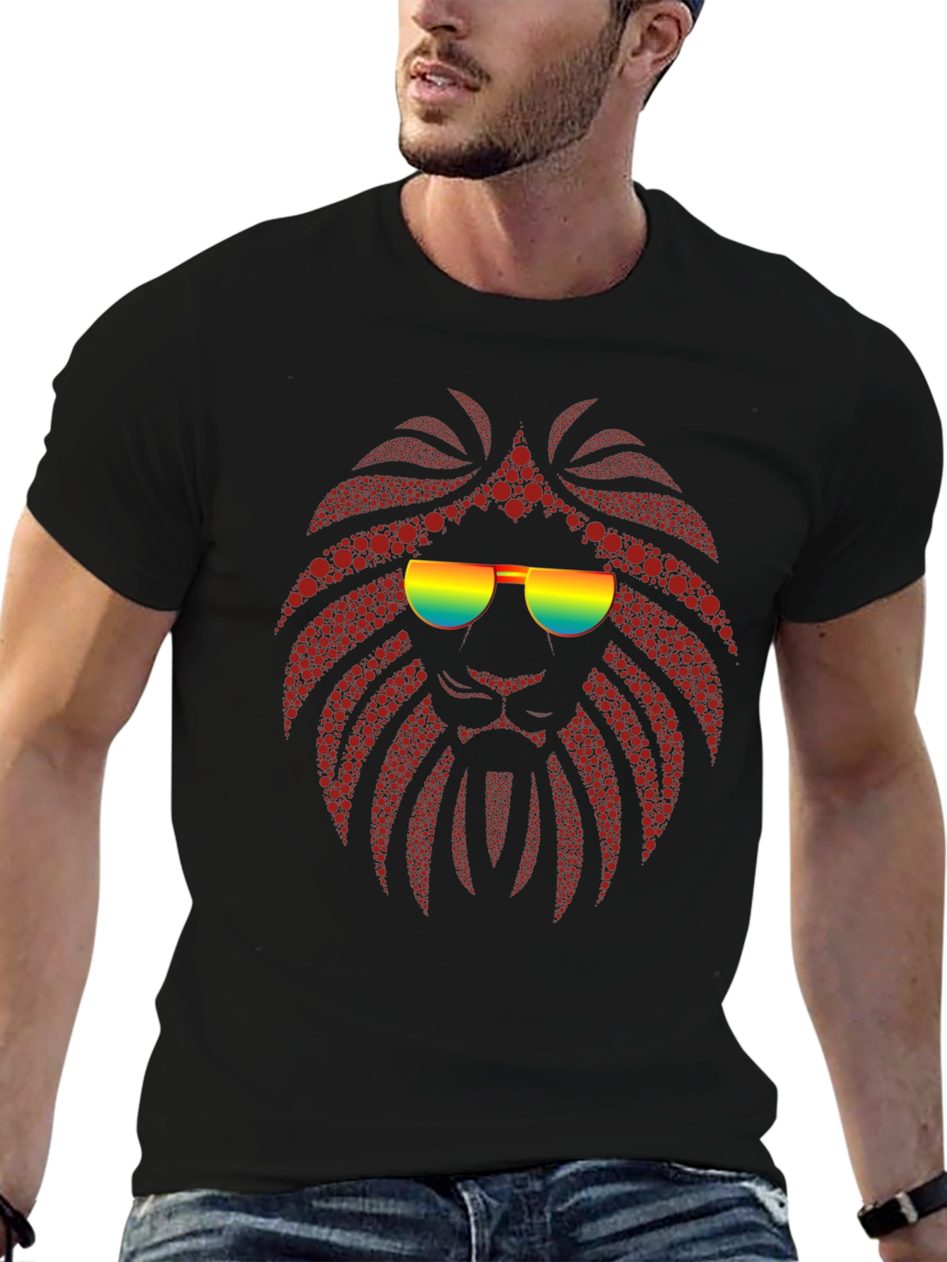 Cool Lion Graphic T-Shirt - Black