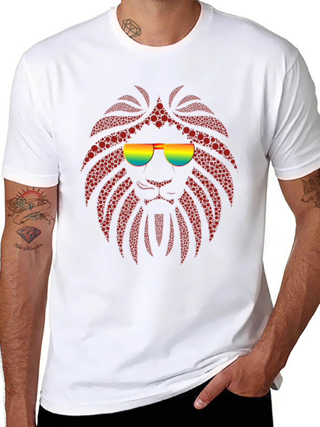 Cool Lion Graphic T-Shirt - Black