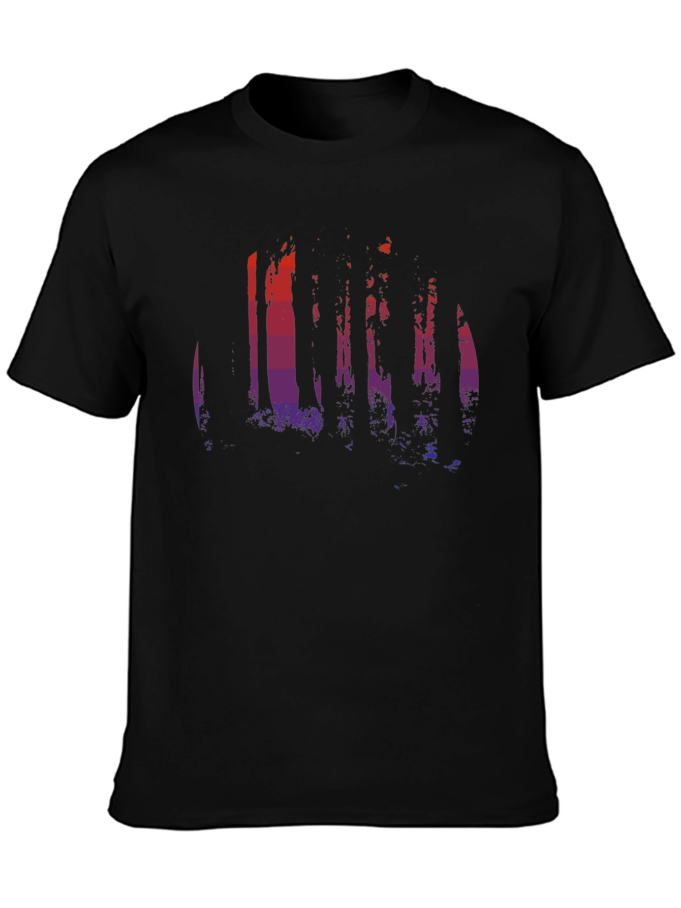 Sunset Forest Graphic Tee - Black