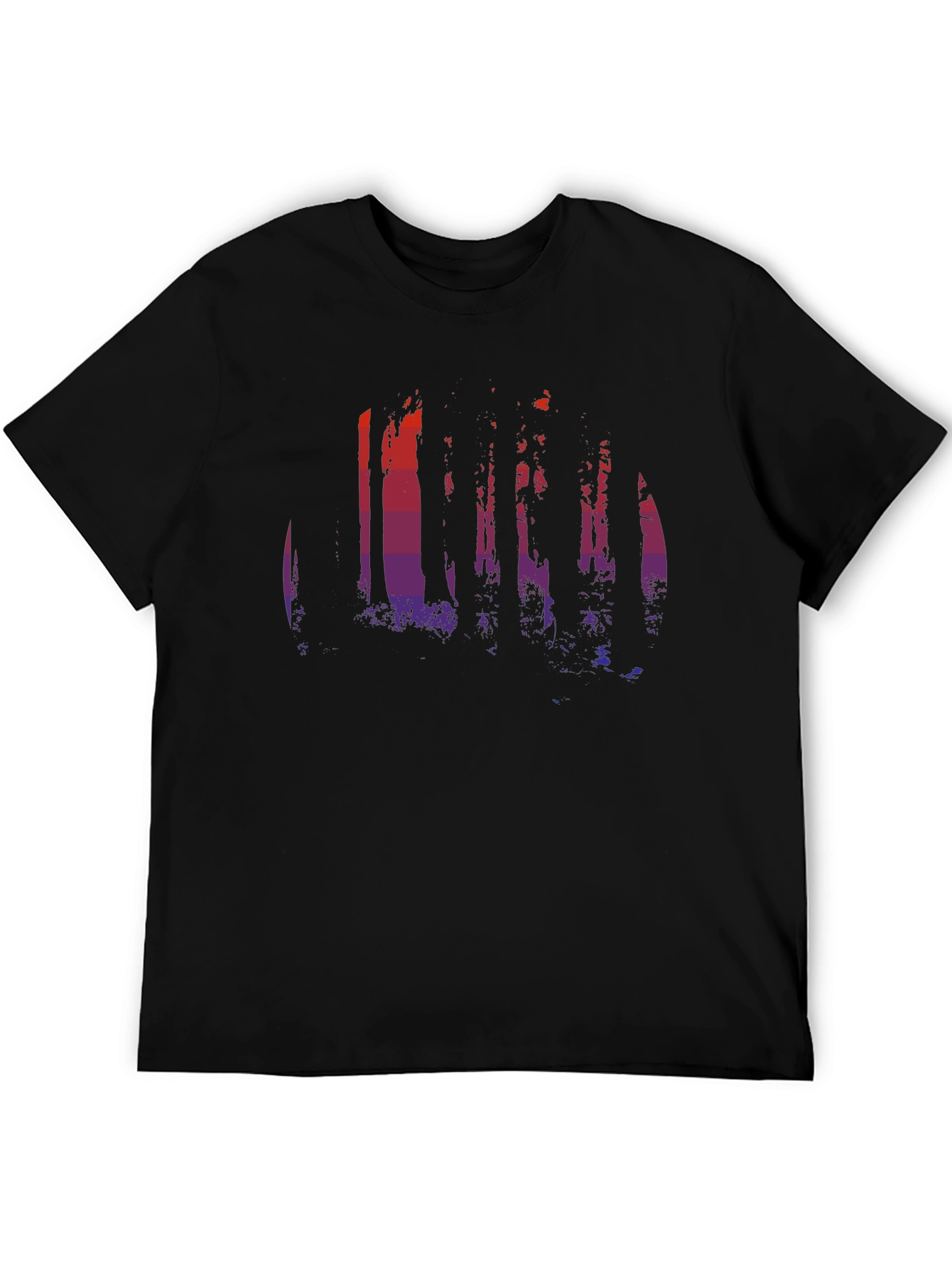 Sunset Forest Graphic Tee - Black