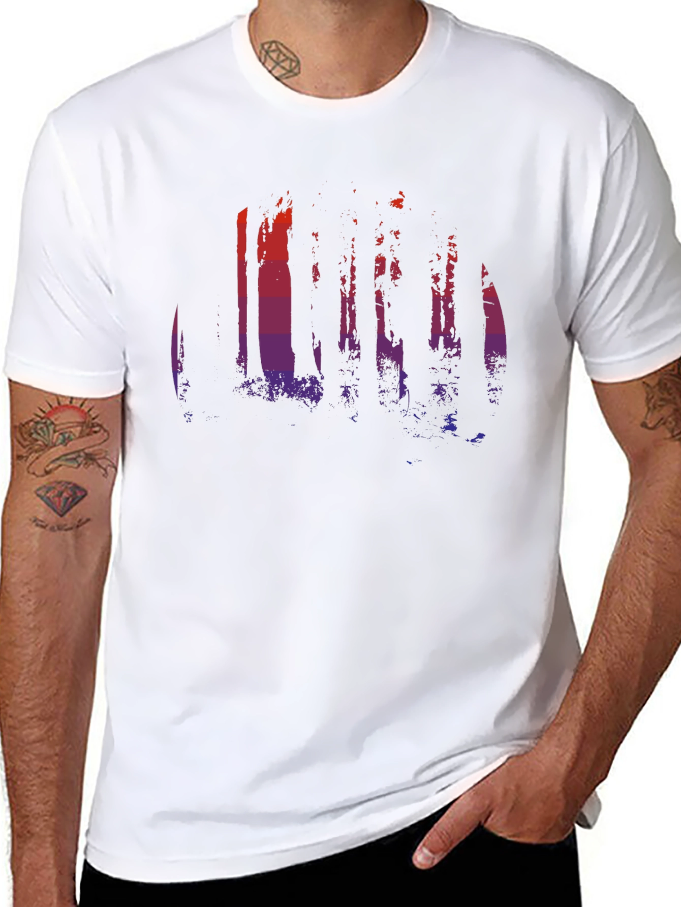 Sunset Forest Graphic Tee - Black