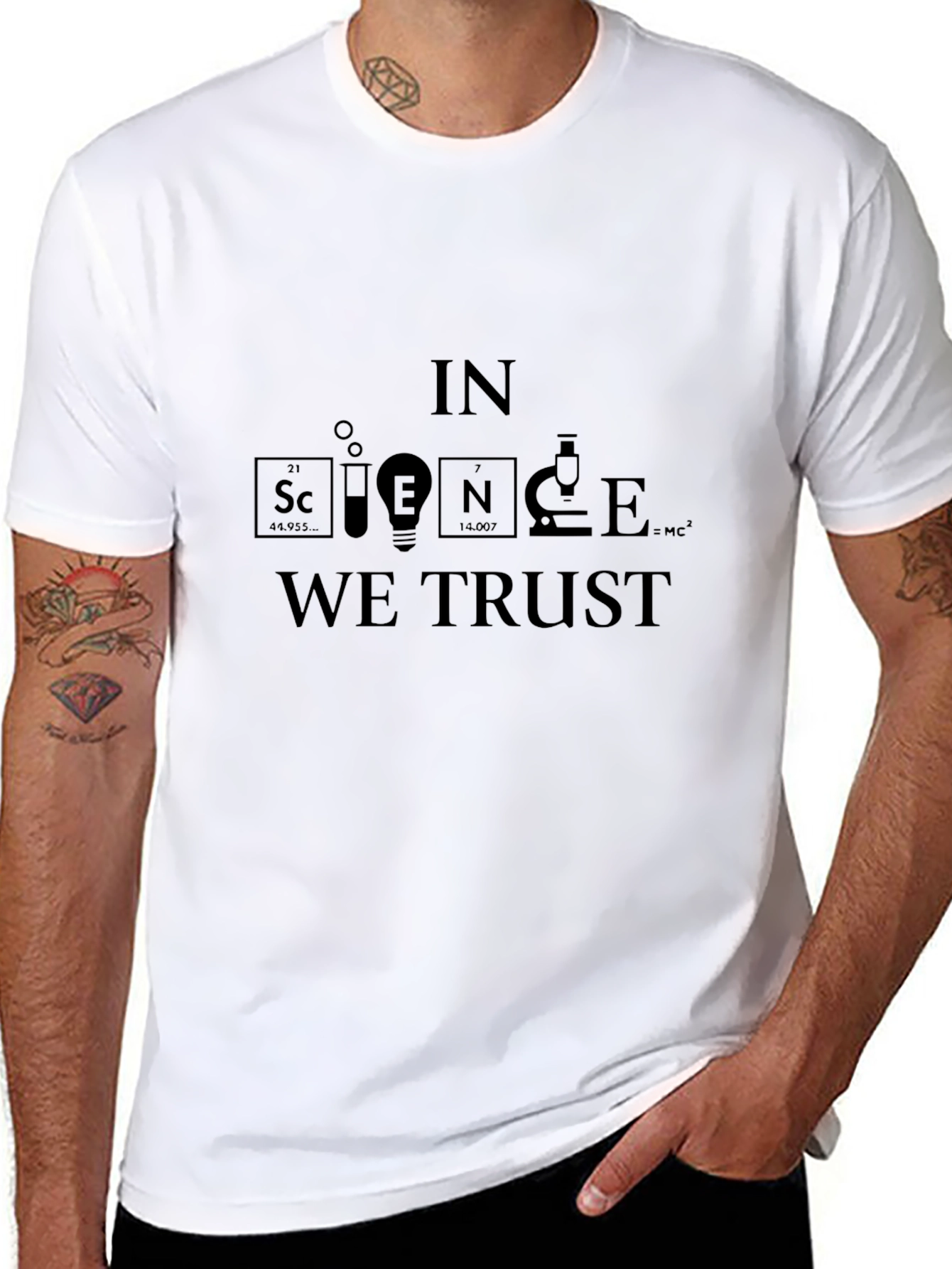 In Science We Trust Graphic Print T-Shirt