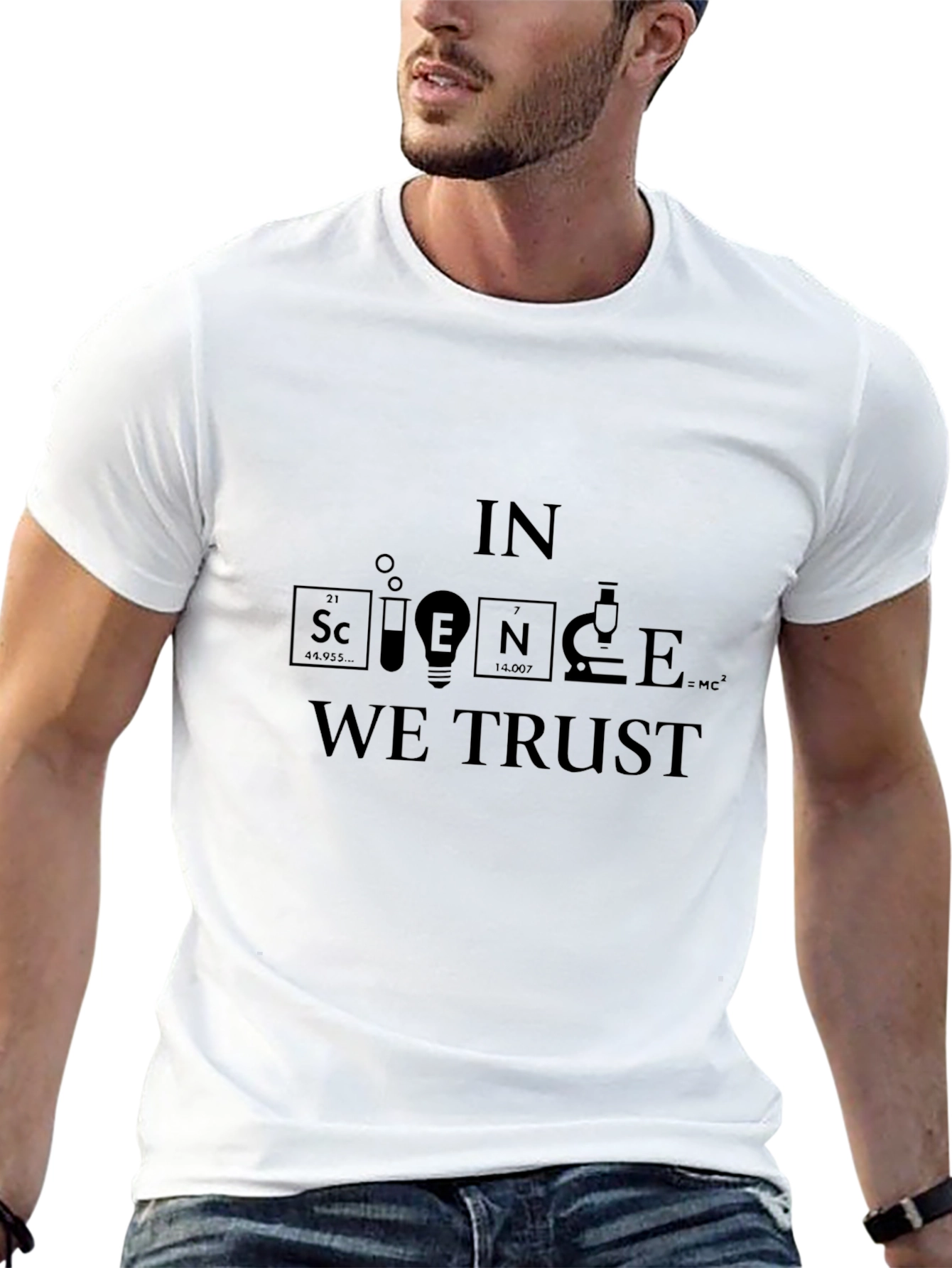 In Science We Trust Graphic Print T-Shirt