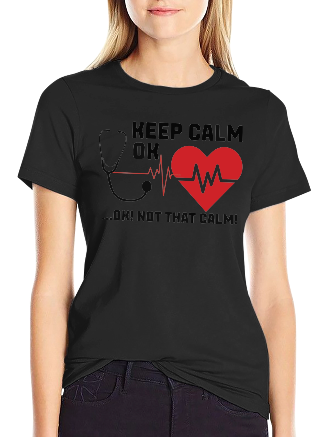 Keep Calm Heartbeat Graphic T-Shirt