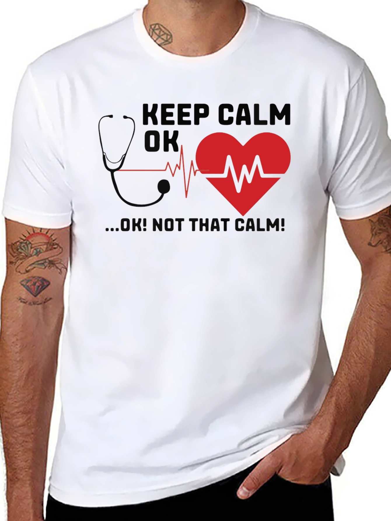 Keep Calm Heartbeat Graphic T-Shirt
