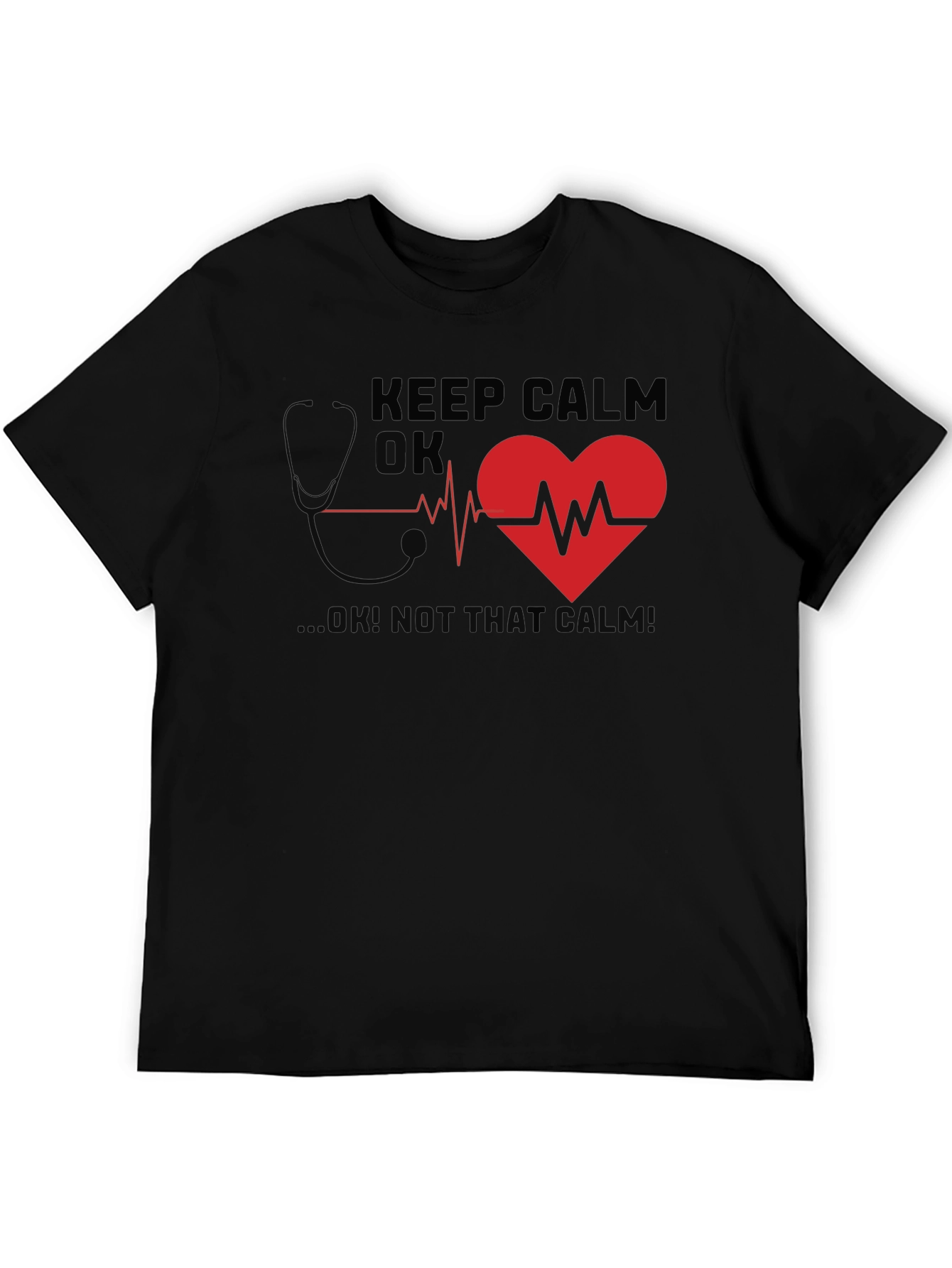 Keep Calm Heartbeat Graphic T-Shirt