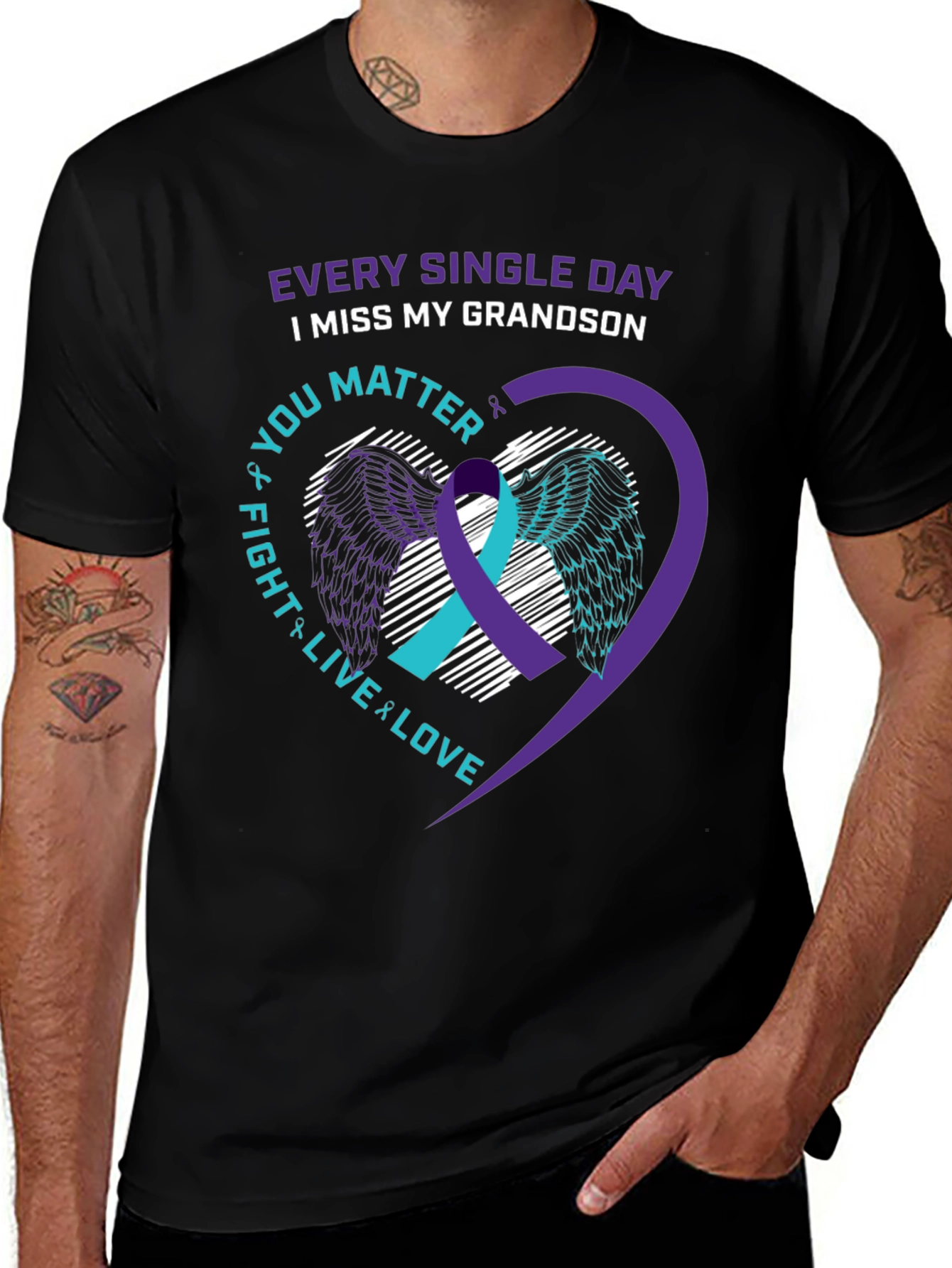 I Miss My Grandson T-Shirt Suicide Awareness
