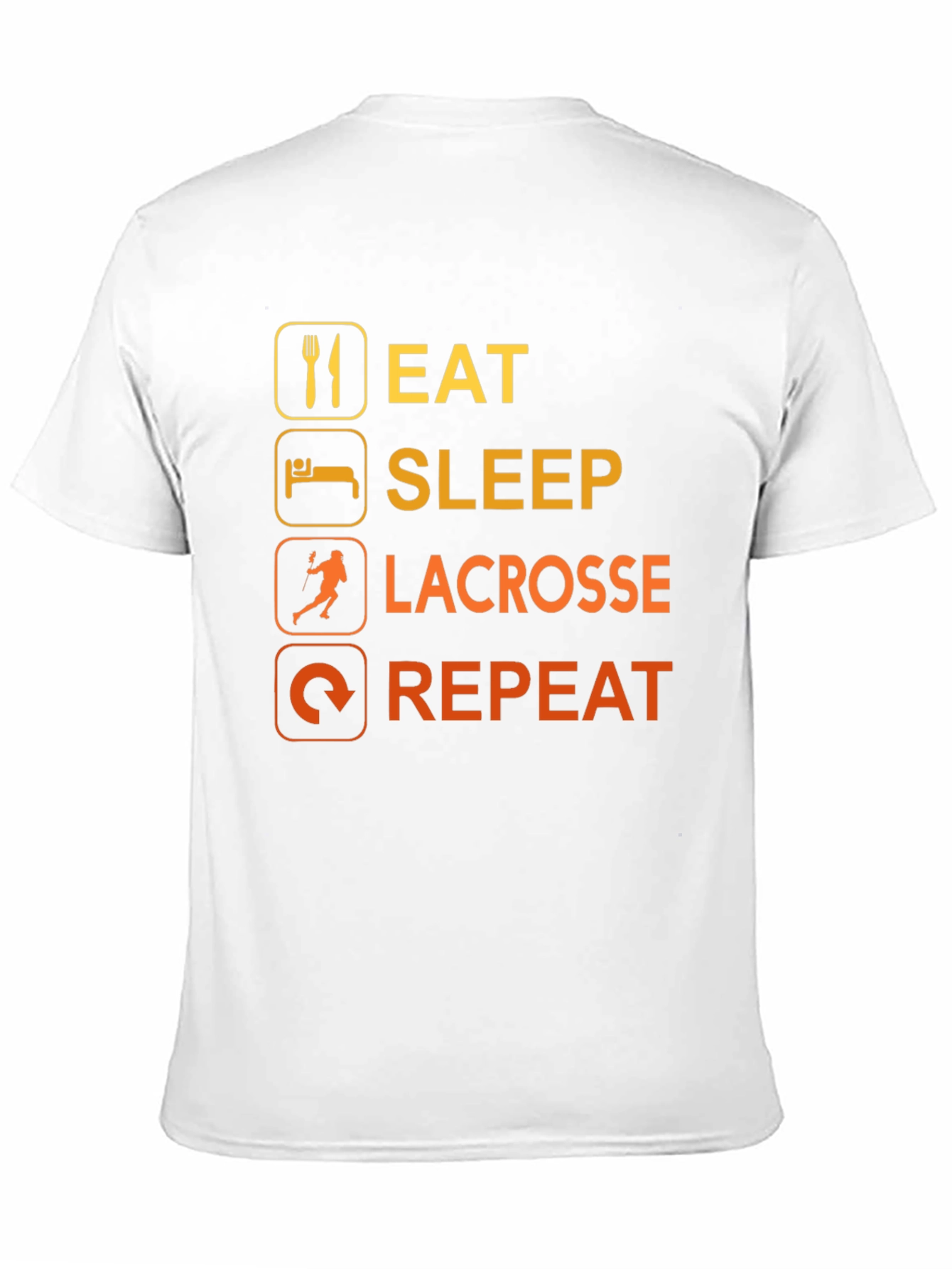 Eat Sleep Lacrosse Repeat Black T-Shirt