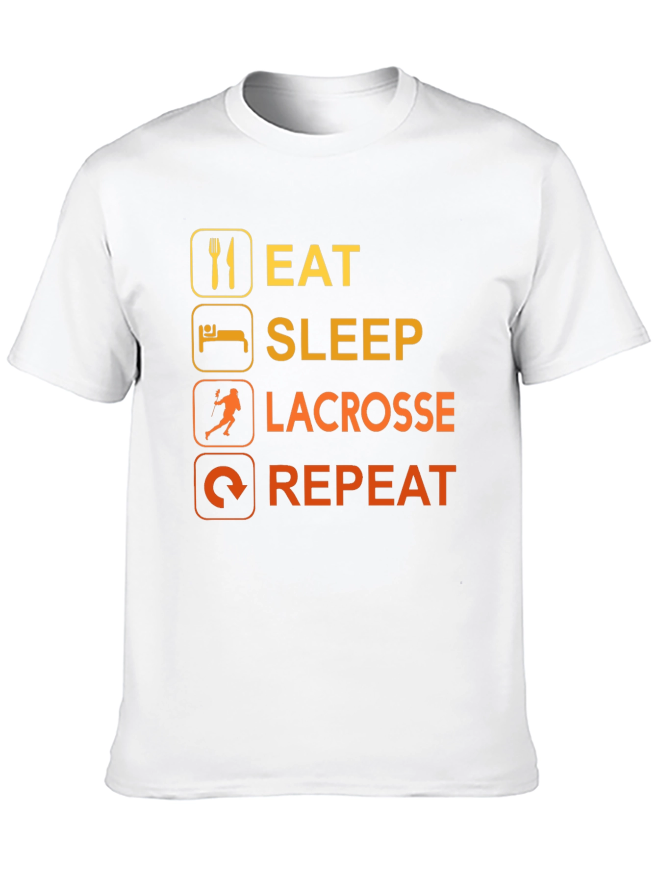 Eat Sleep Lacrosse Repeat Black T-Shirt