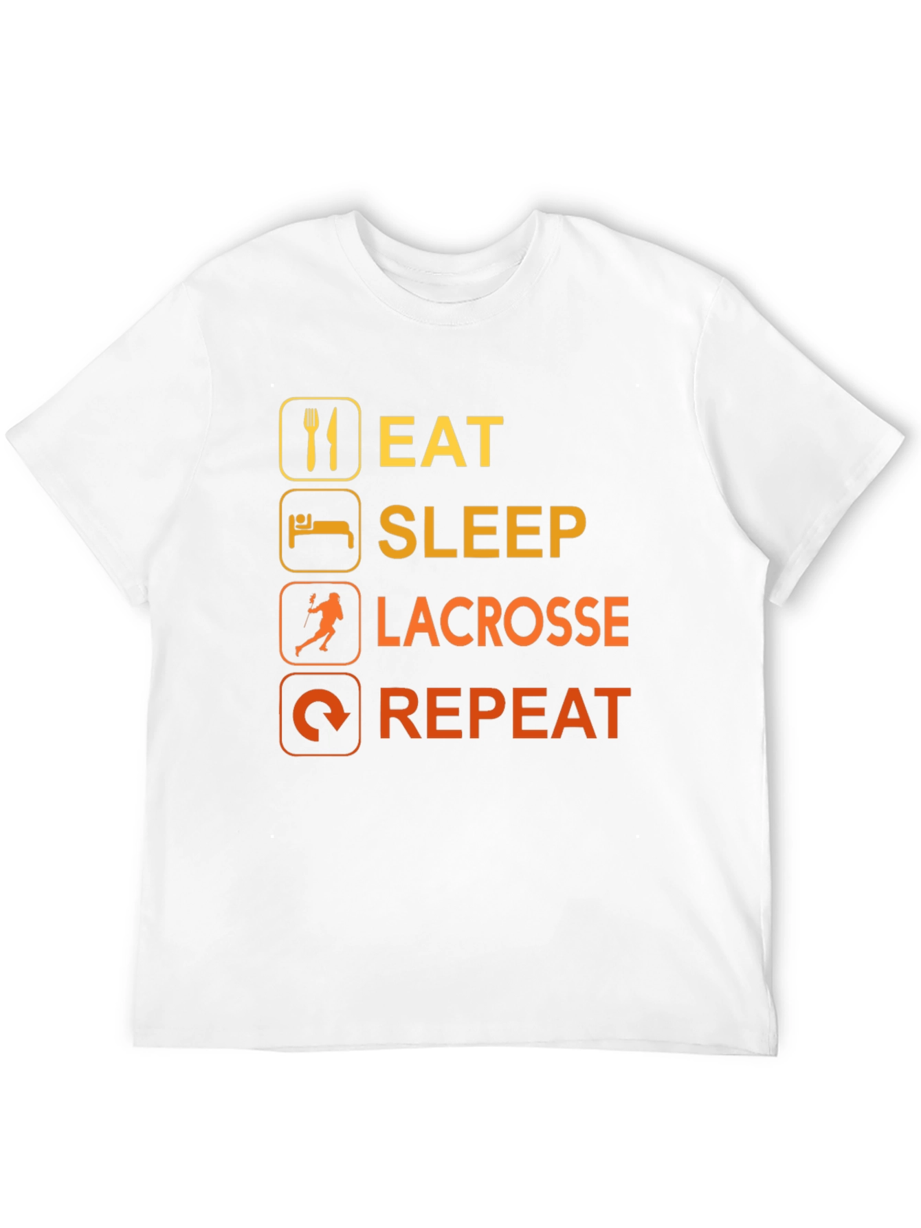 Eat Sleep Lacrosse Repeat Black T-Shirt