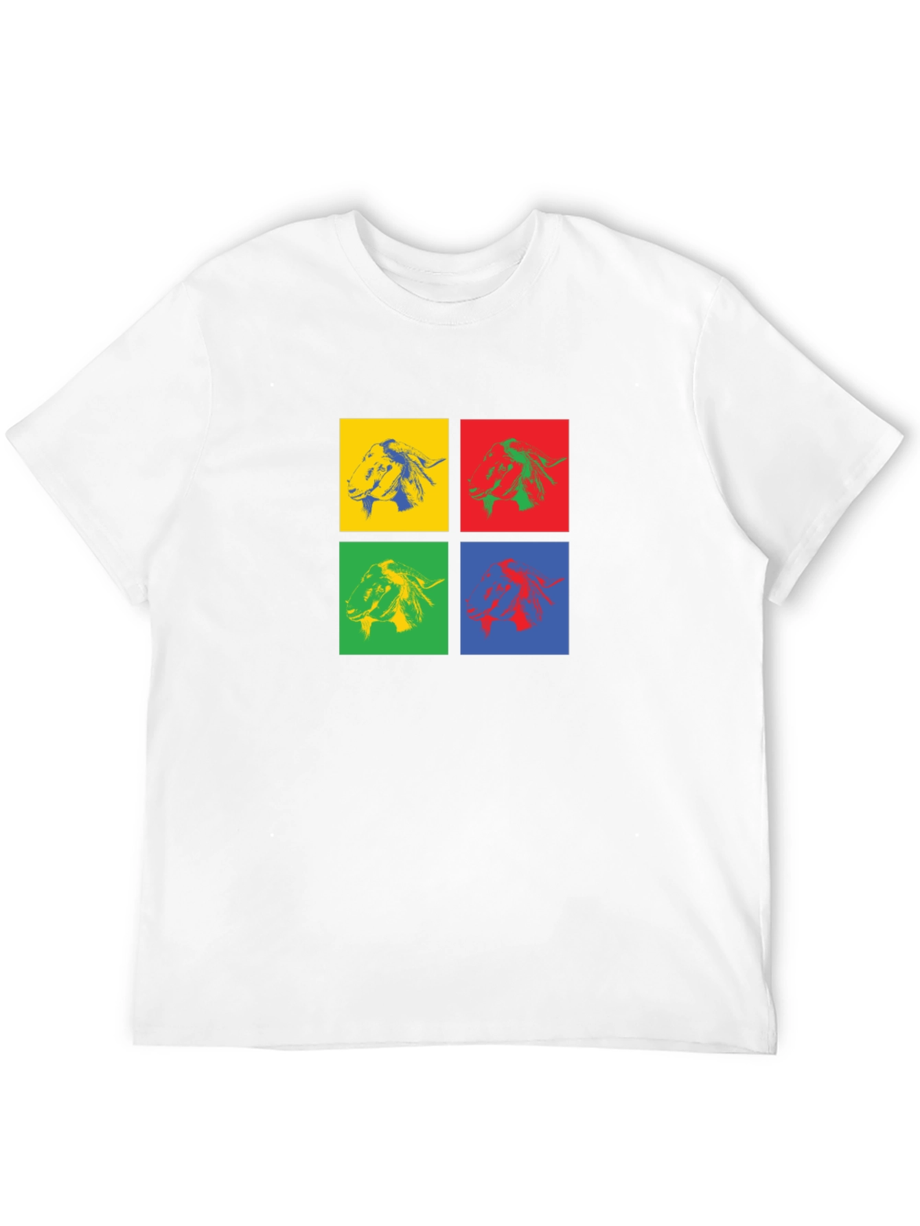 Pop Art Goat Head Graphic T-Shirt